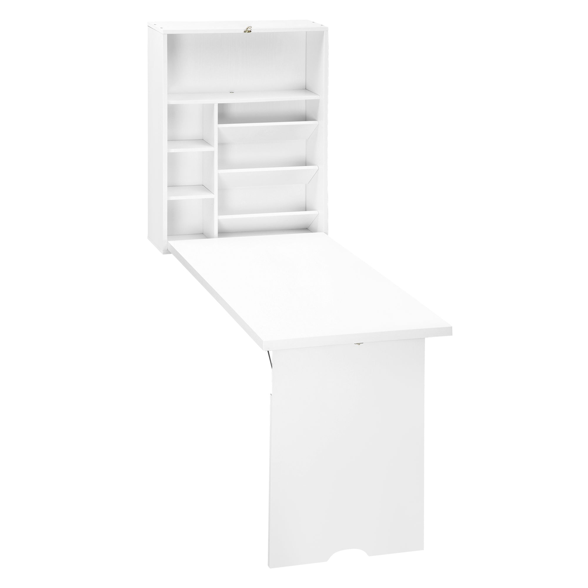 Wall Mounted Foldable Desk | Convertible Floating Desk | White