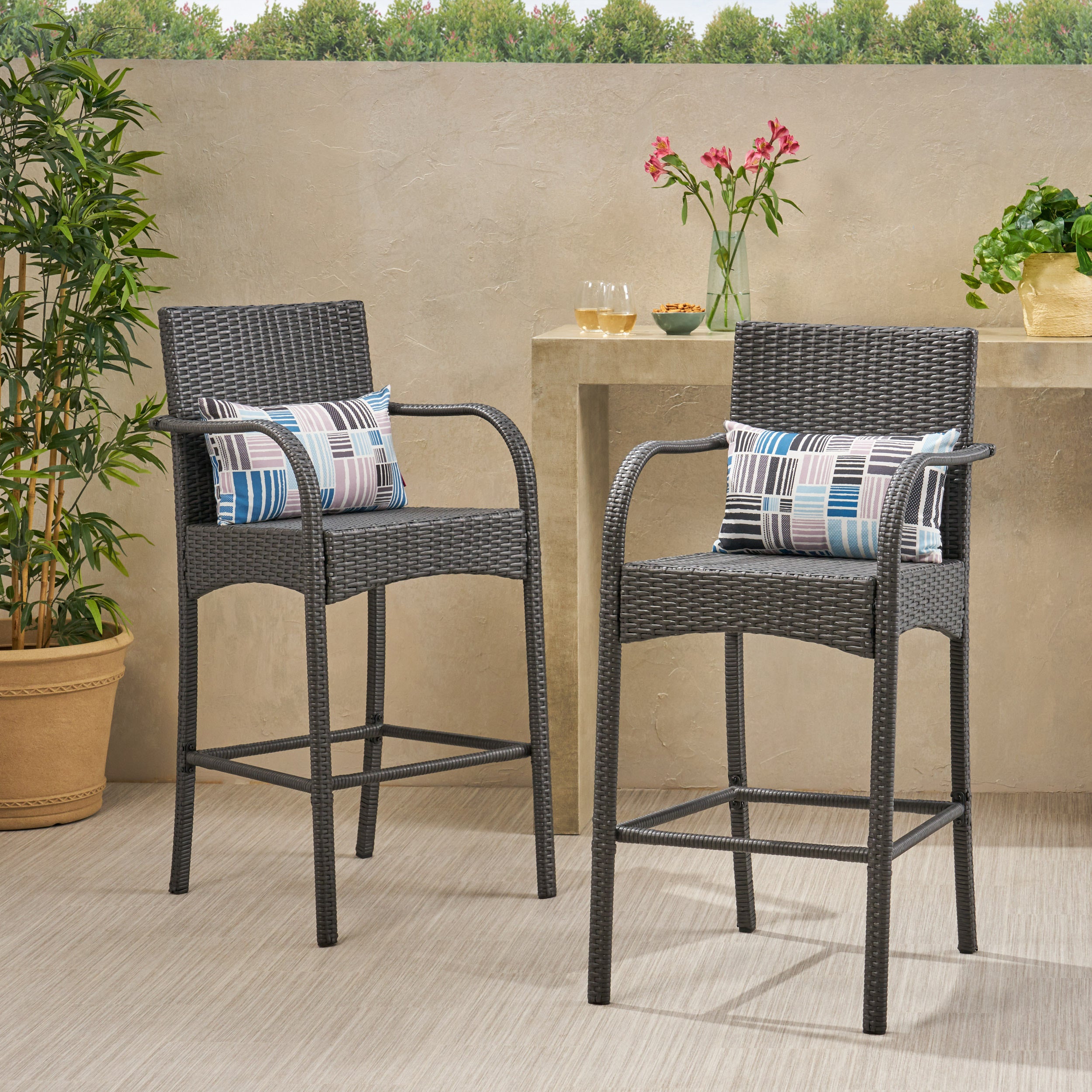 Cascada KD Barstool Chair: Outdoor Patio Seating, Easy Assembly