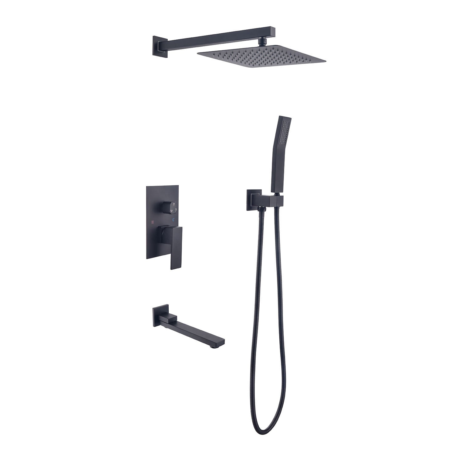 10" Wall Mount Rain Shower Head System