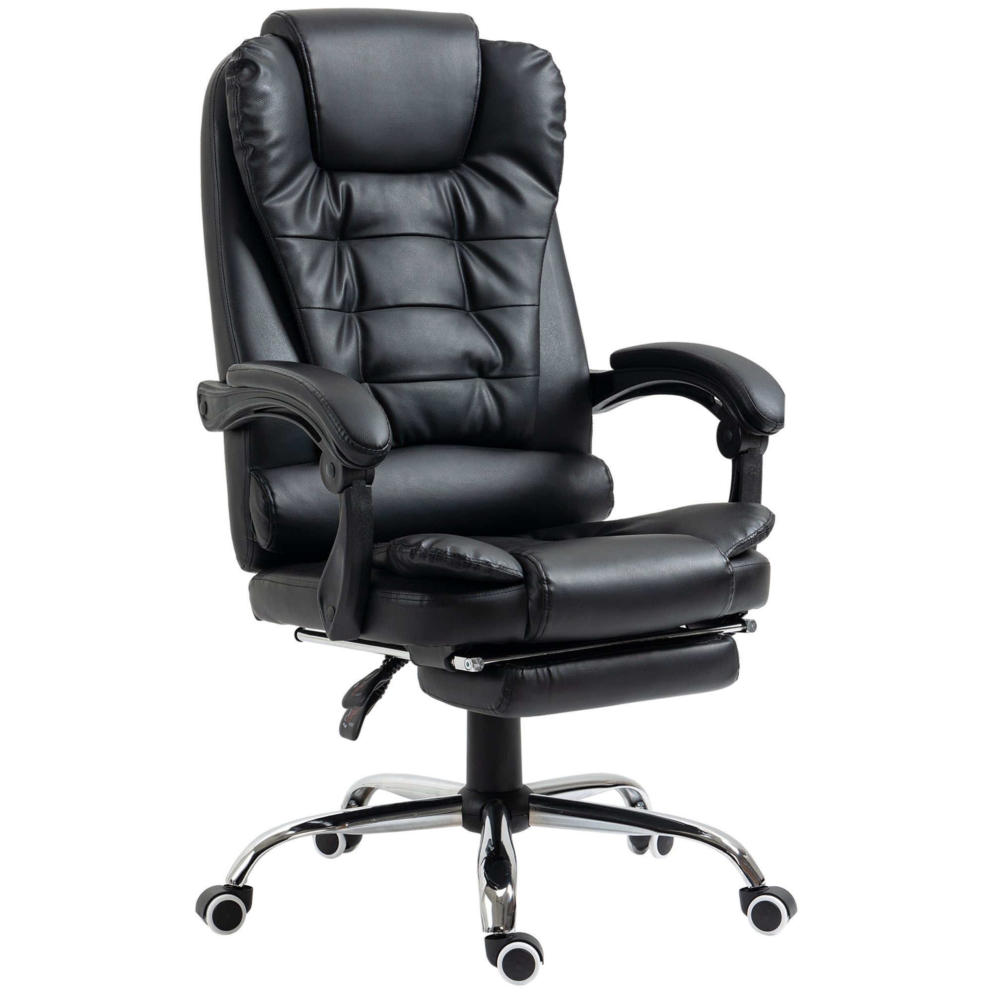 Ergonomic Executive Office Chair w/ Footrest - Black