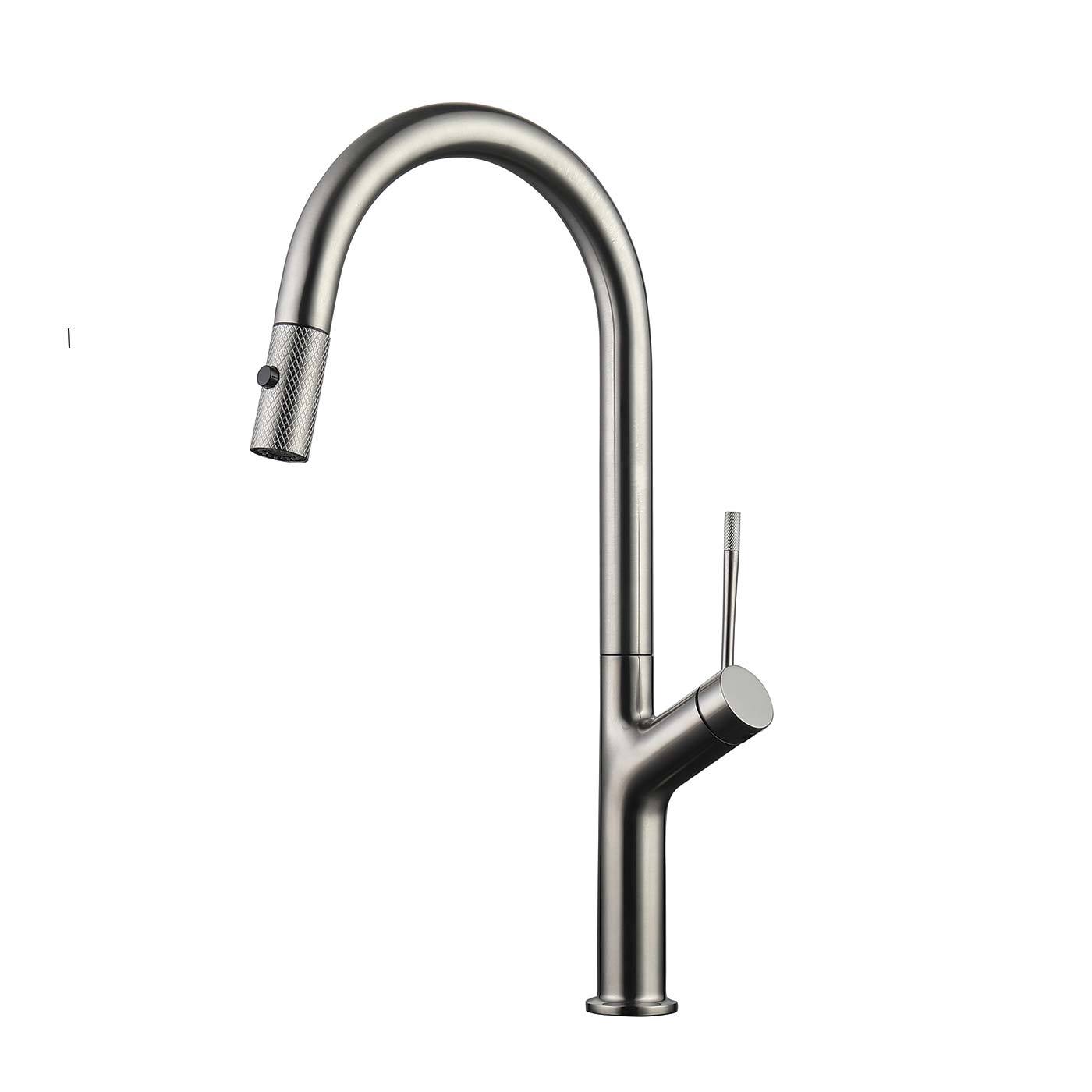 Brushed Nickel Kitchen Faucet - DAX Pull-Down