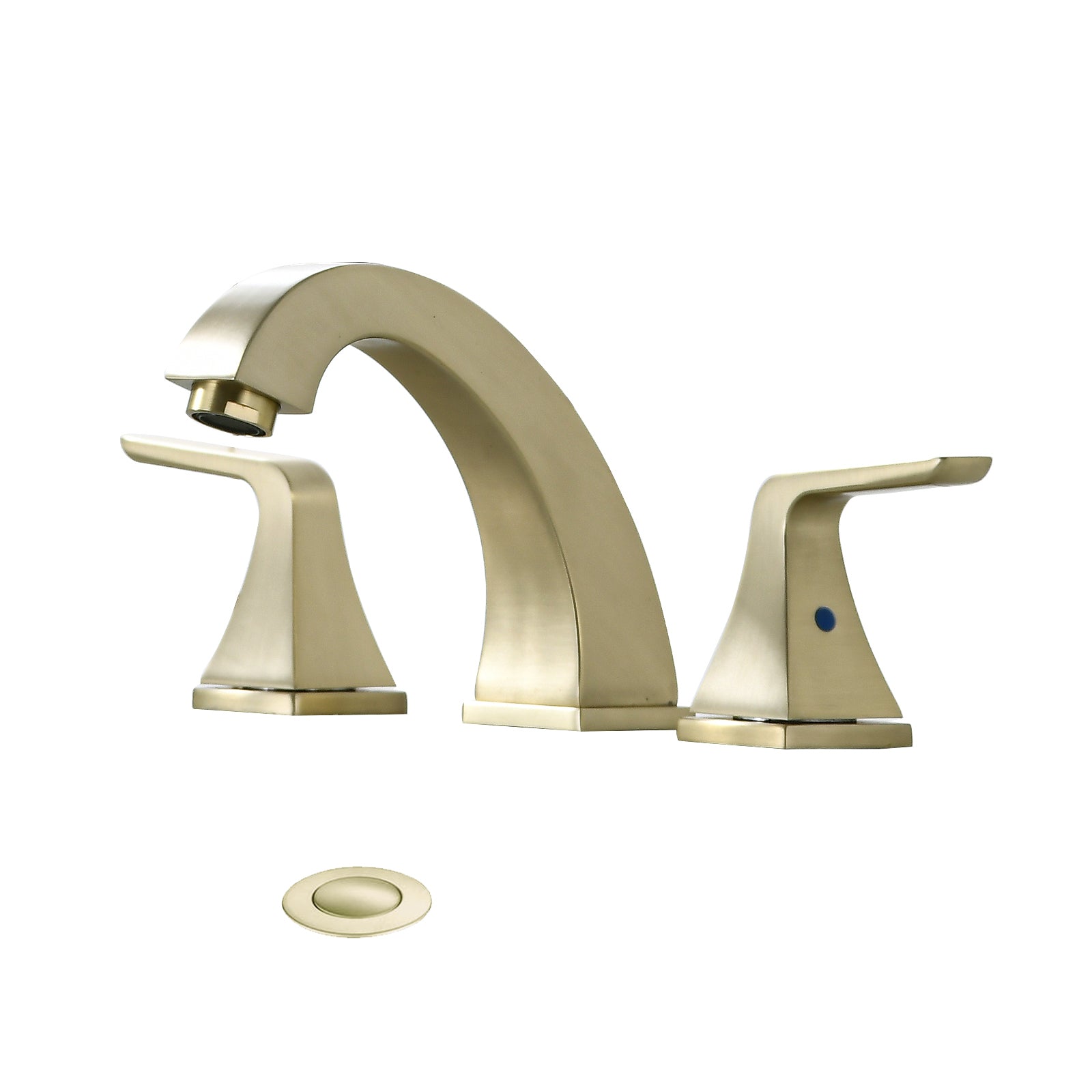 Brushed Gold 2-Handle Bathroom Faucet & Drain