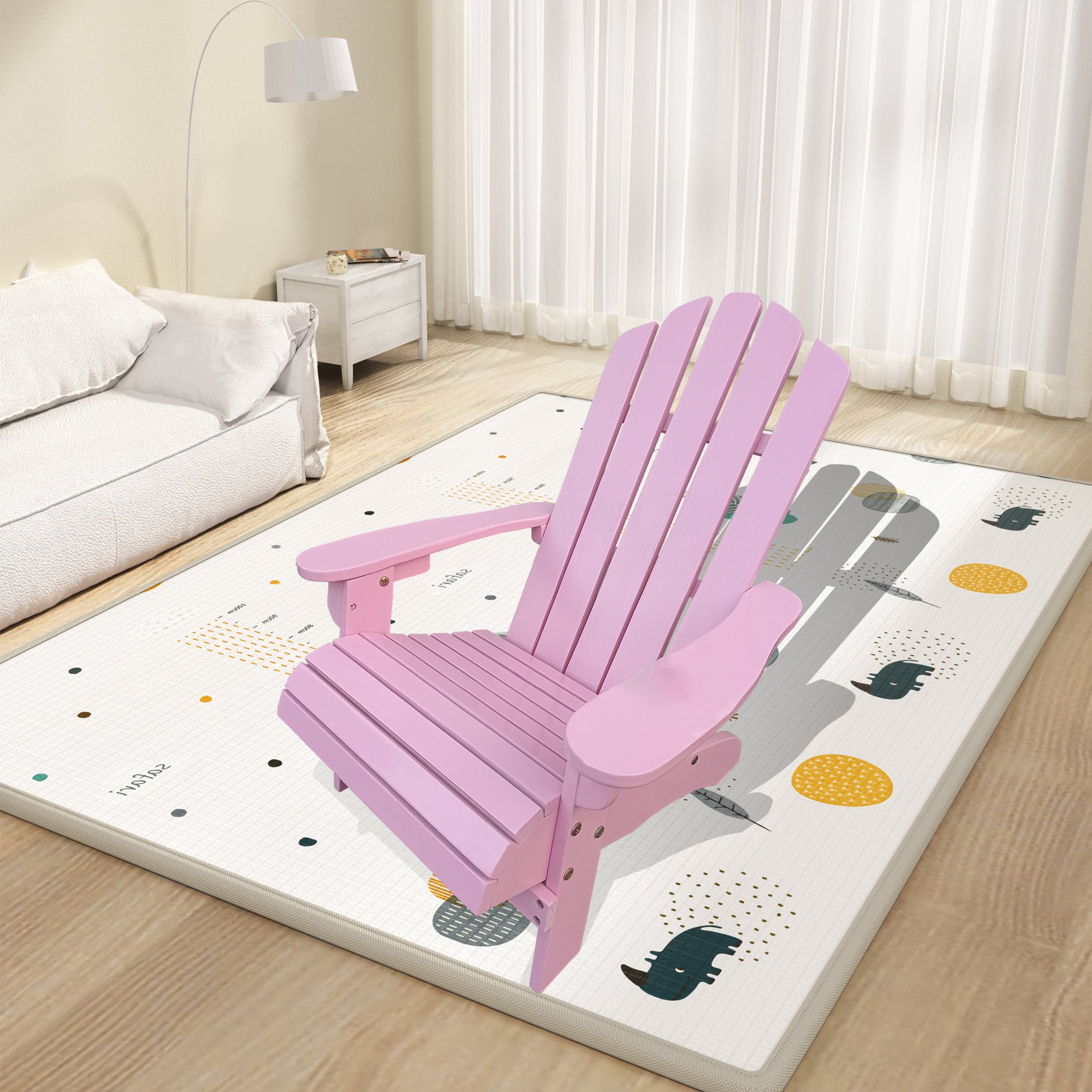 Pink Kids Adirondack Chair: Indoor/Outdoor