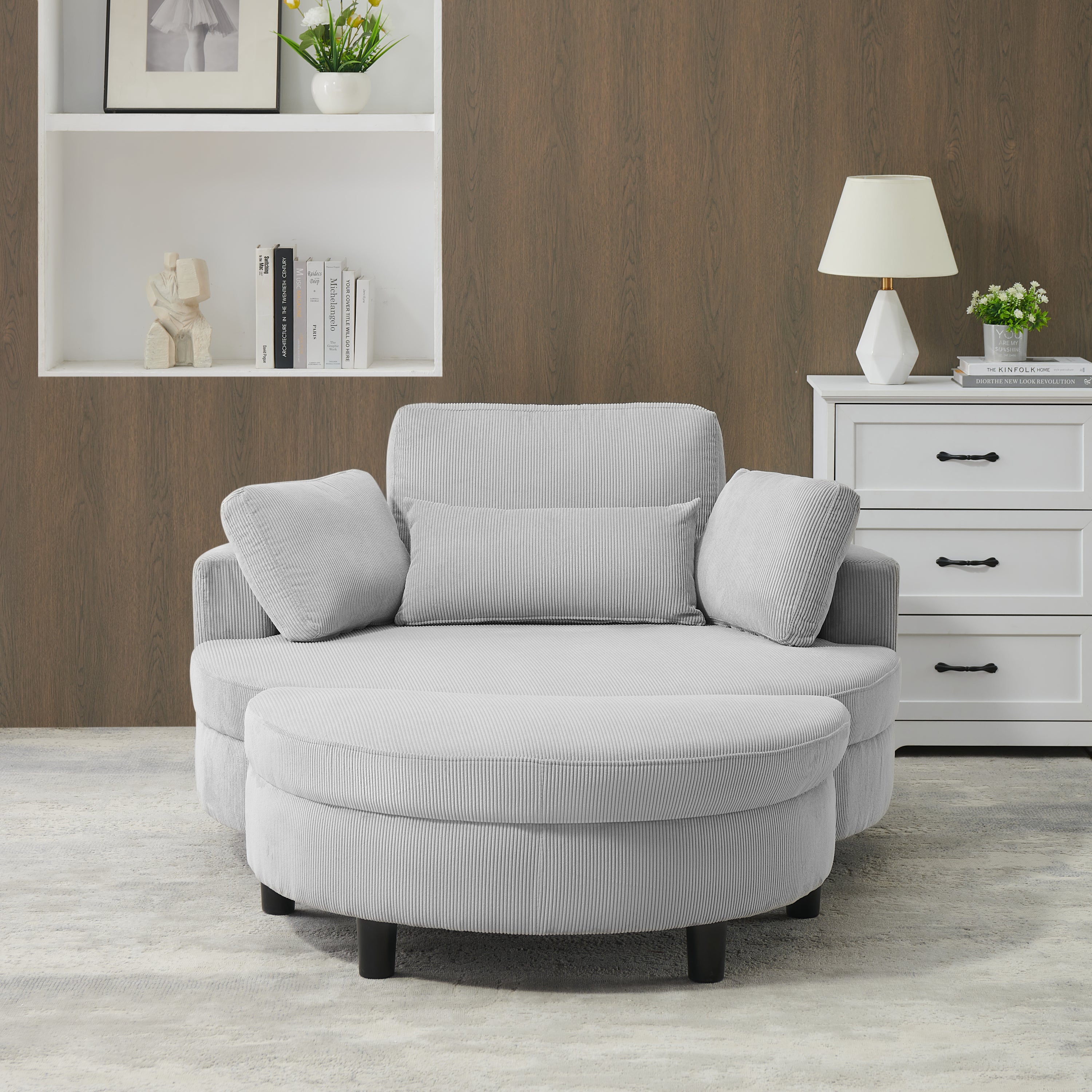 Gray Corduroy Sofa: Perfect for Small Spaces