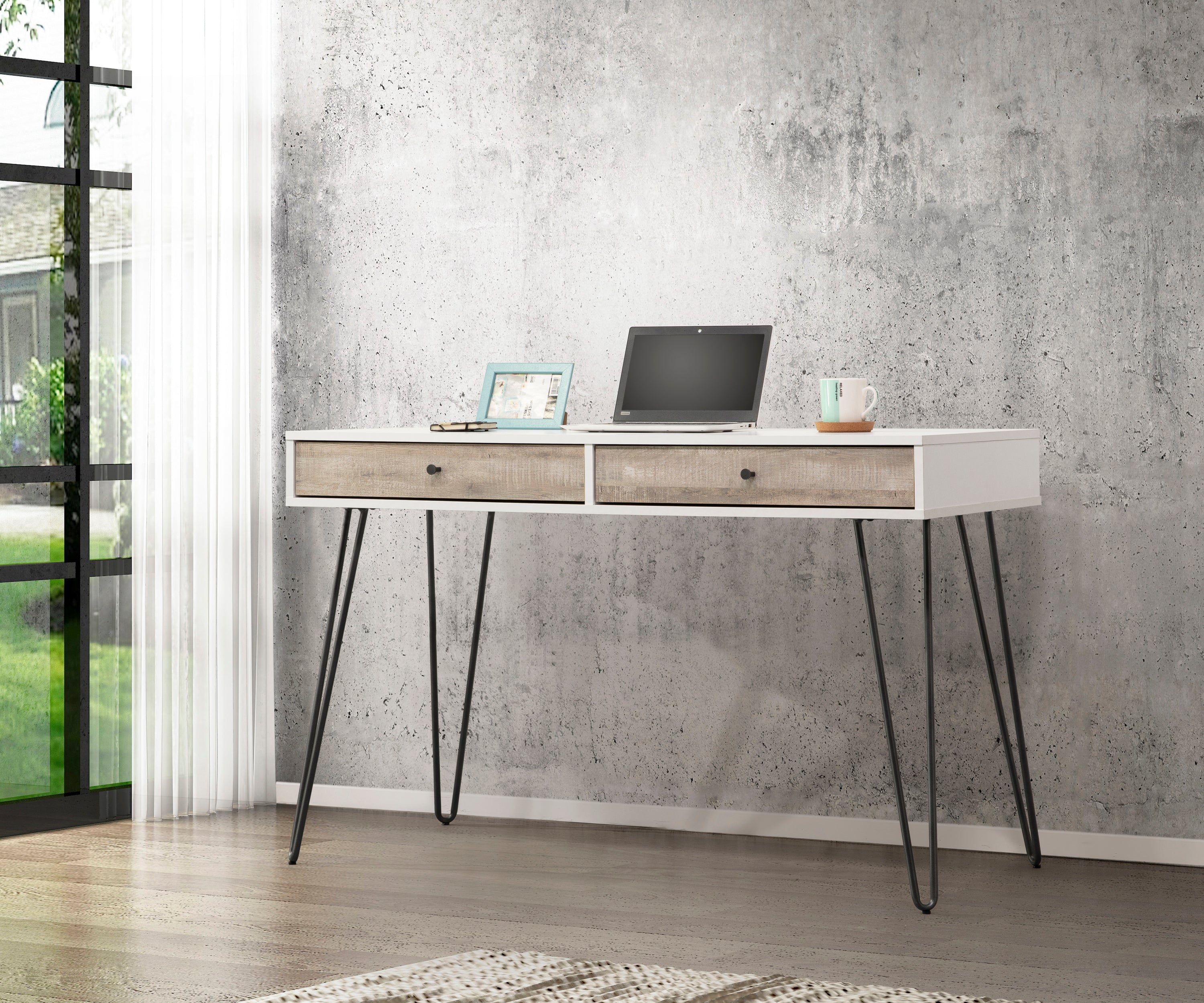 Taupe Oak Desk | Modern Home Office Desk