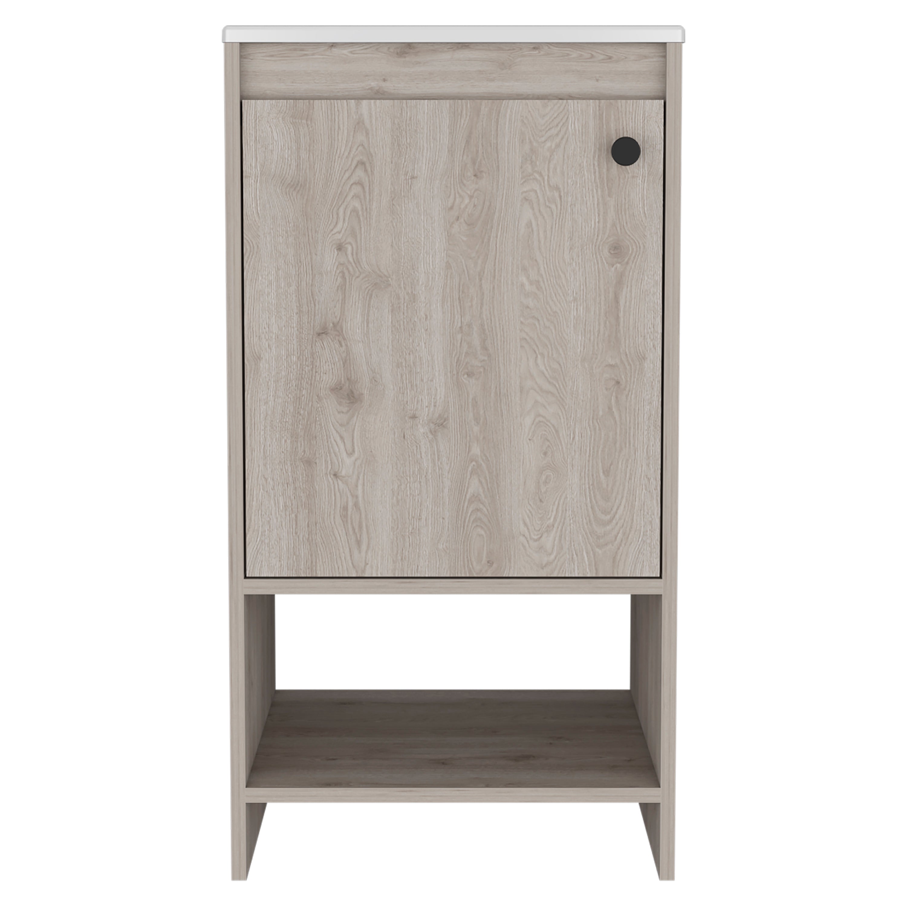 Light Gray Bathroom Vanity with Pocket