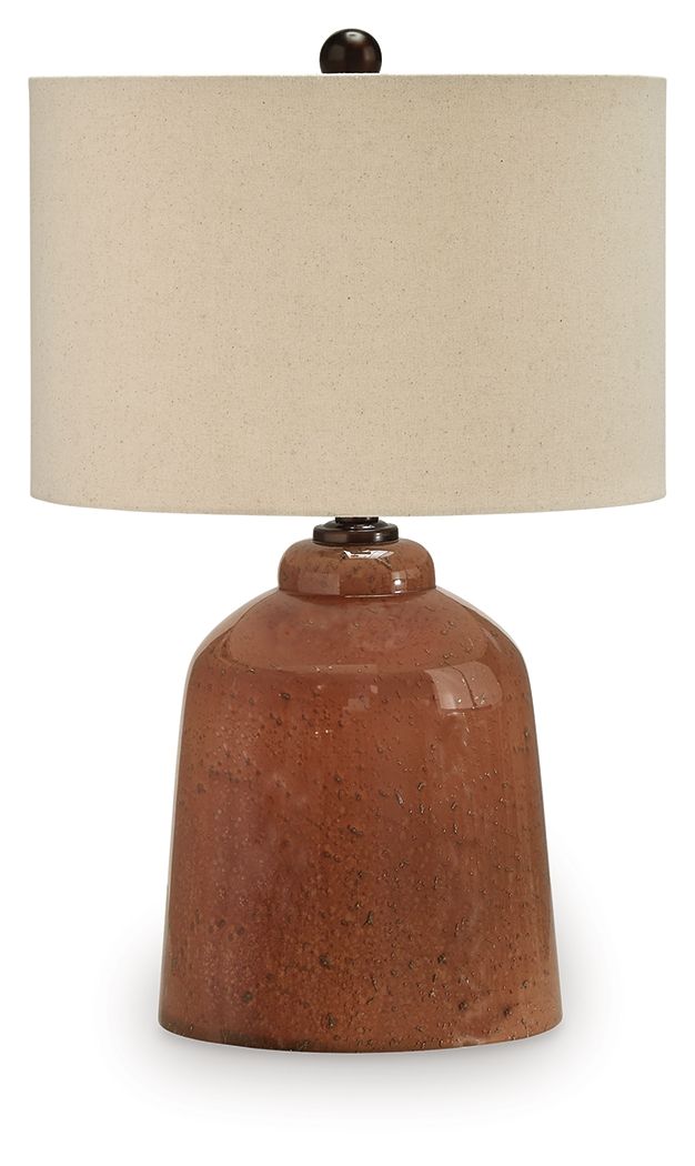 Aaleahya - Glass Table Lamp - Rust