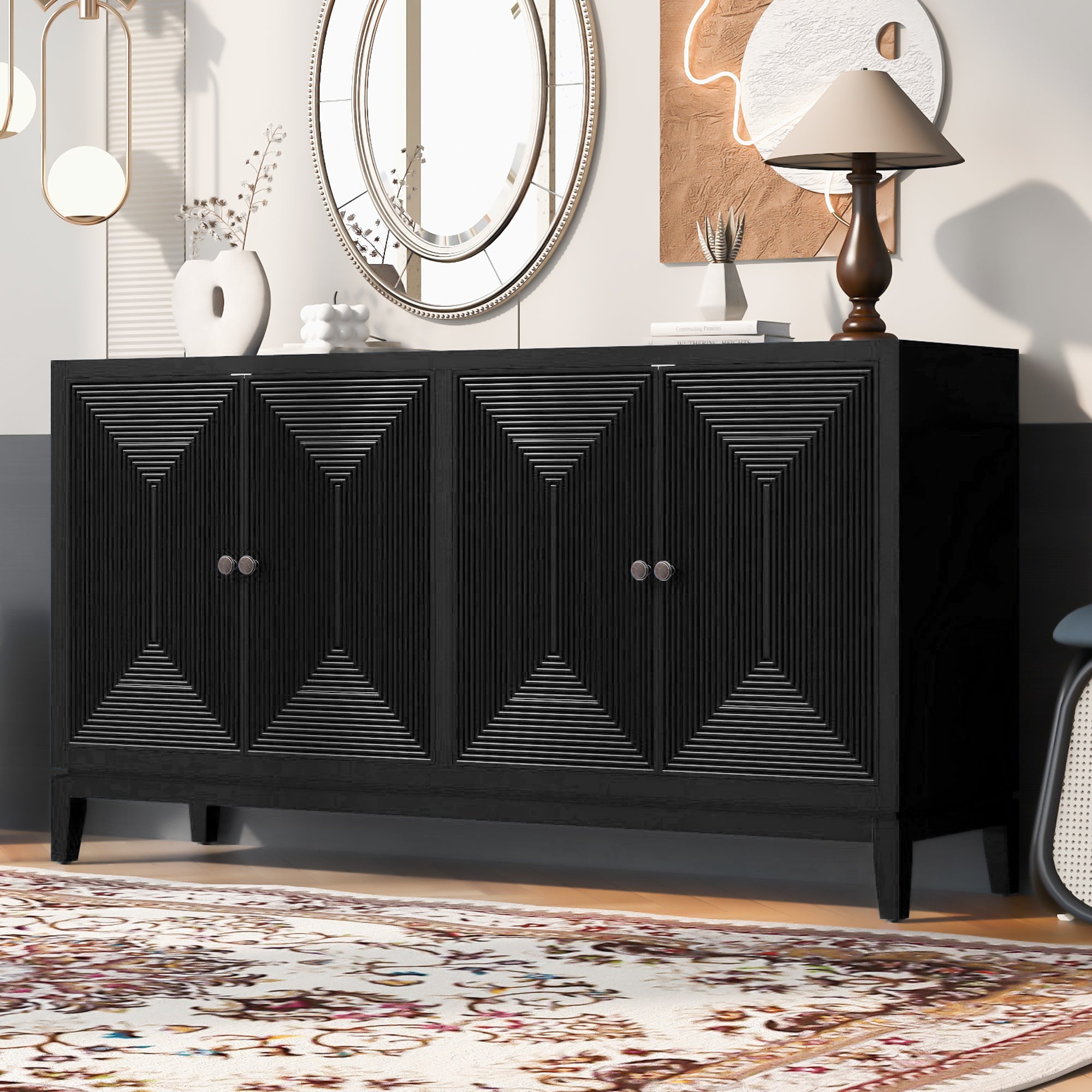 Sleek Storage Cabinet: Modern Sideboard Buffet
