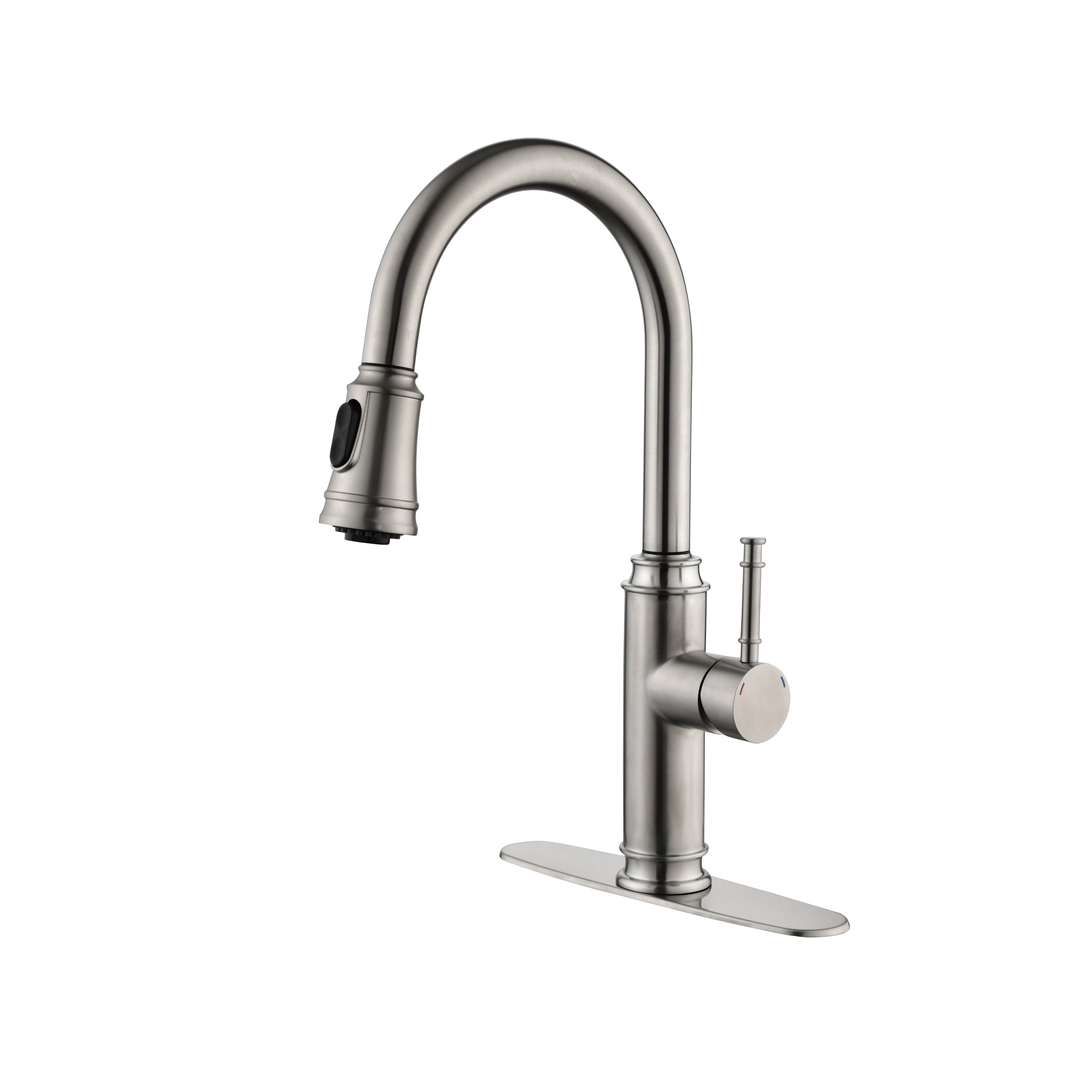 High-Arc Pull-Down Kitchen Faucet - Stainless Steel