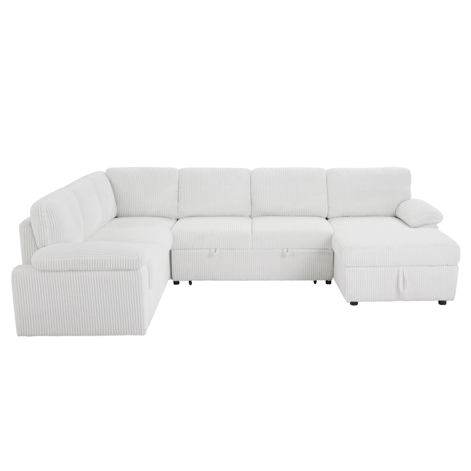 Oversized Modular Sectional Sofa, Corduroy Couch, L/U Shape