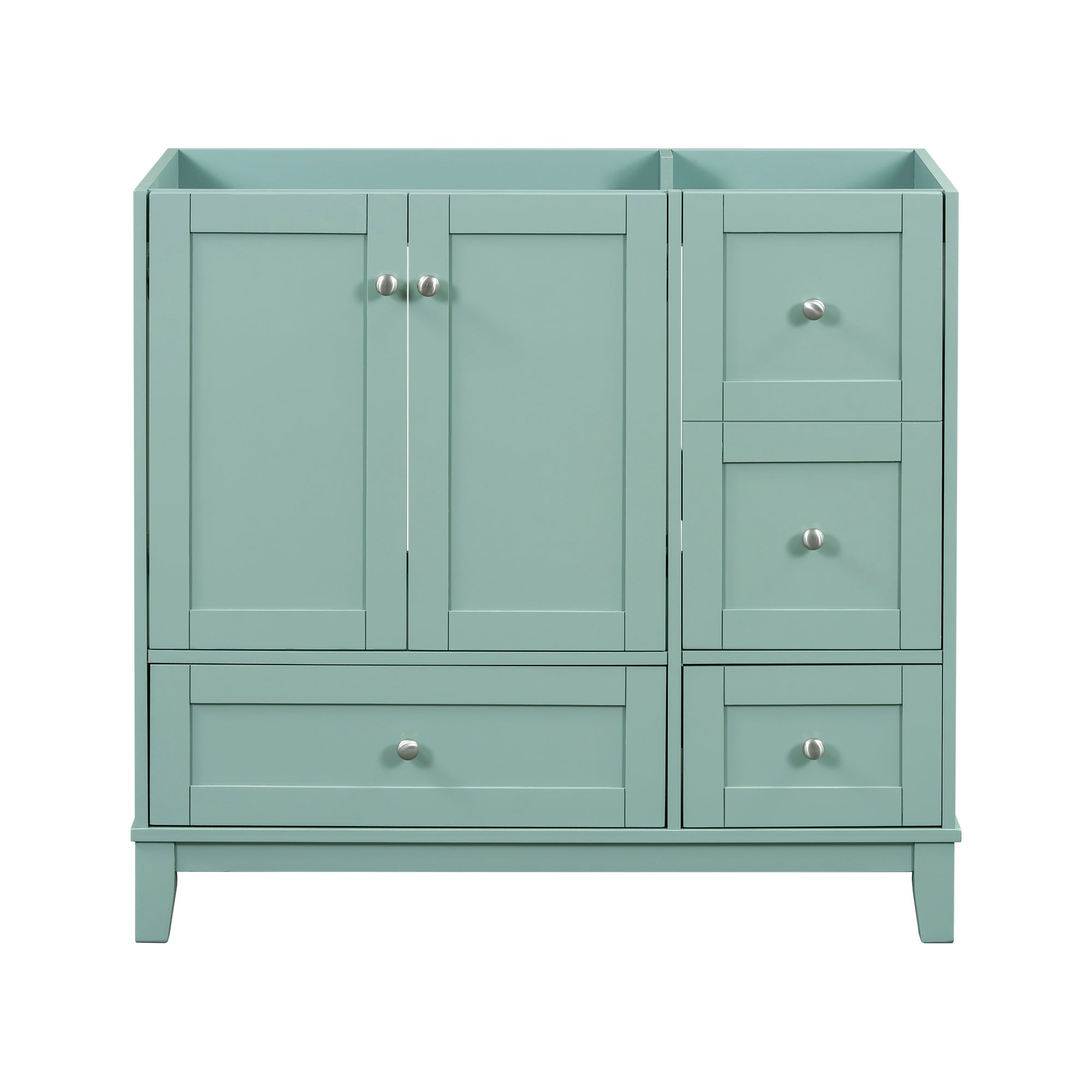 36" Green Bathroom Vanity Cabinet Only