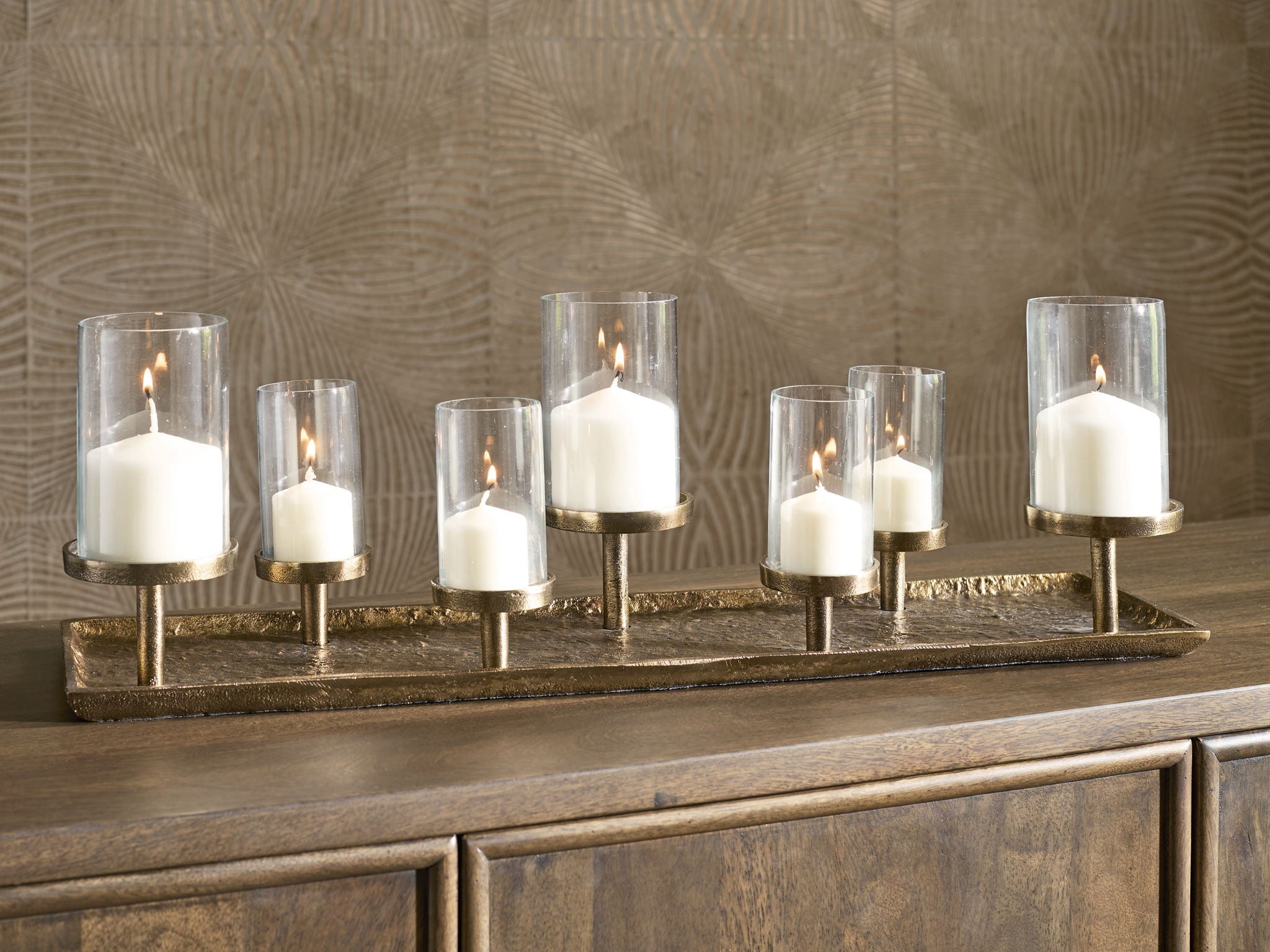 Wallmond - Candle Holder - Antique Brass Finish