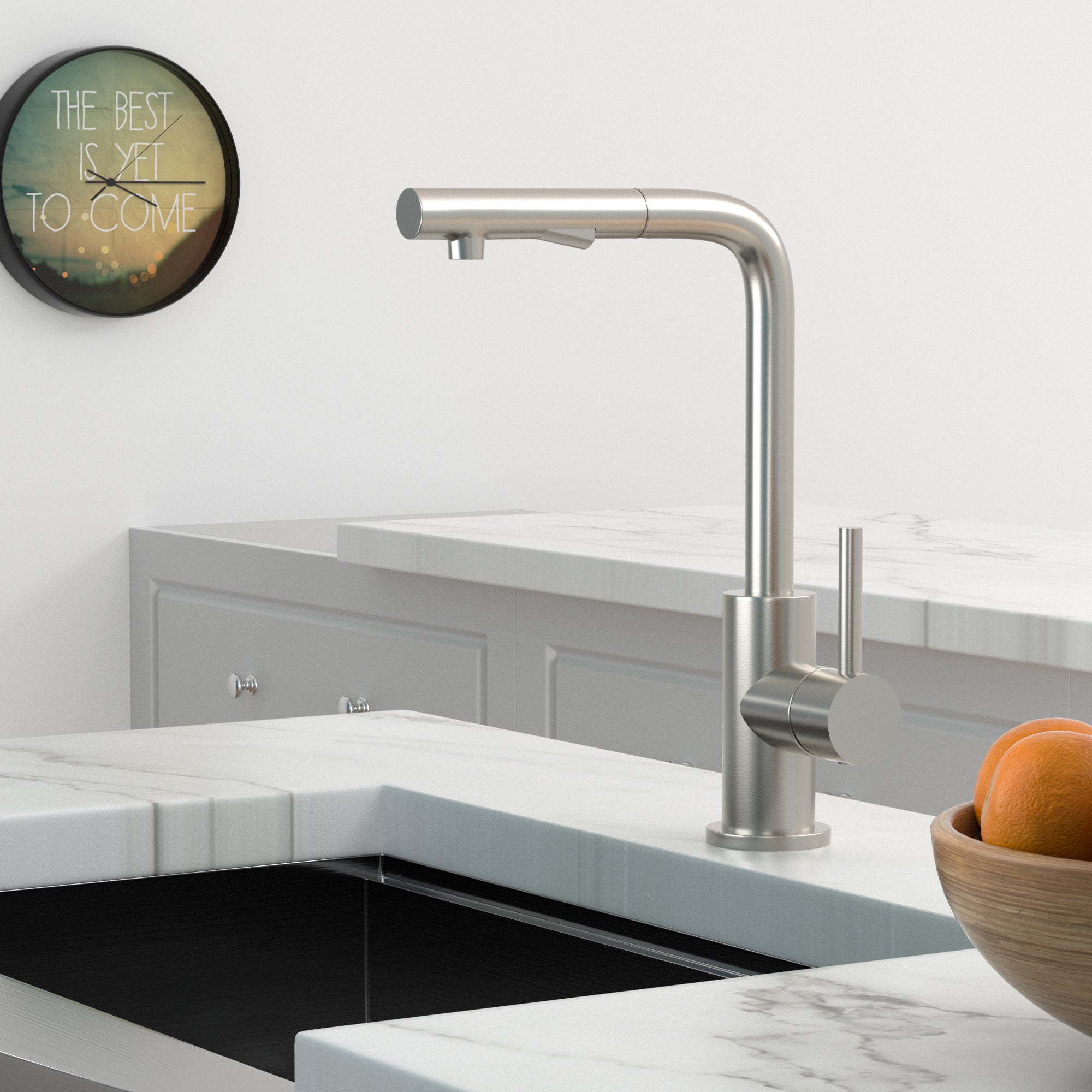 Pull-Down Kitchen Faucet: Brushed Nickel