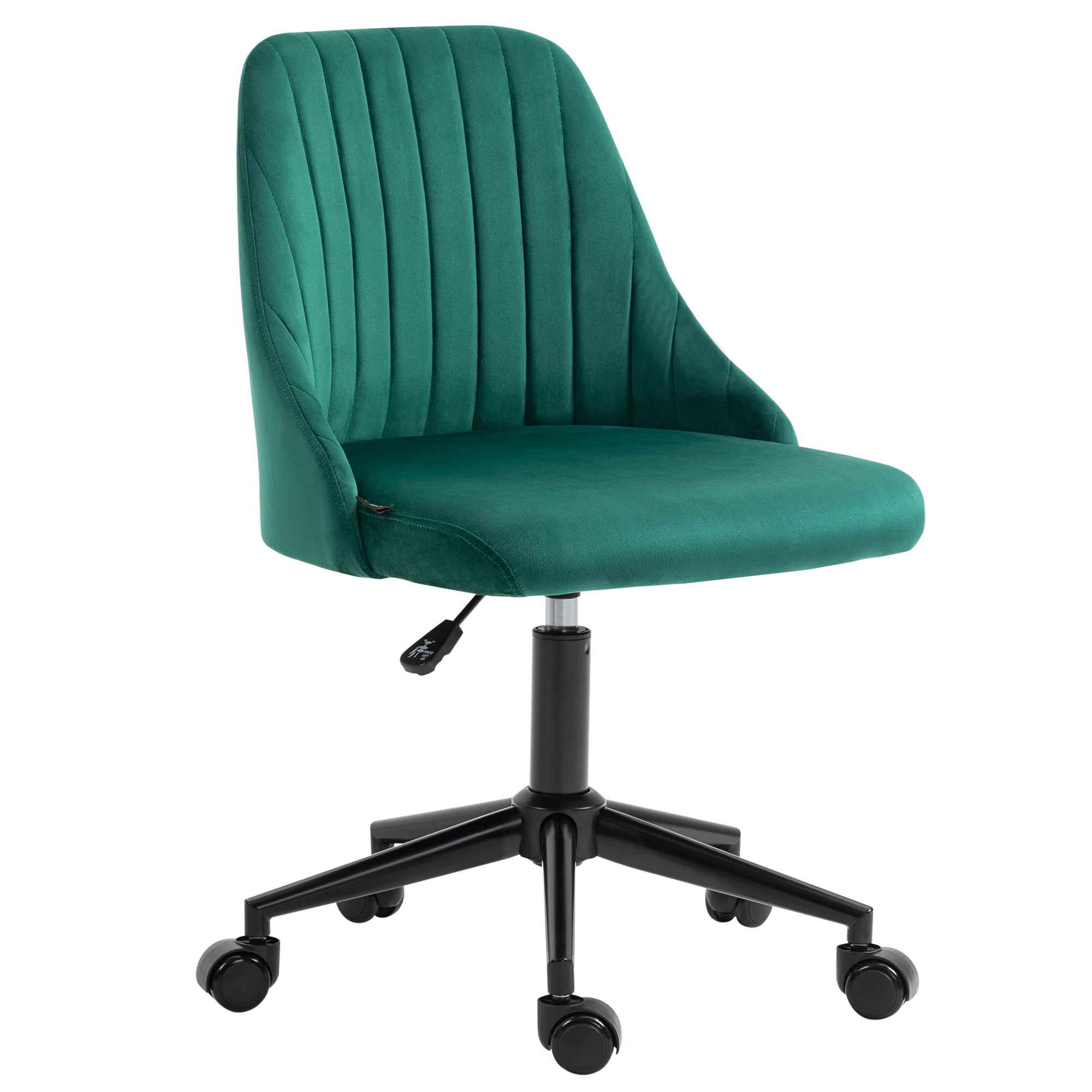 Velvet Office Chair, Green Scallop Desk Chair