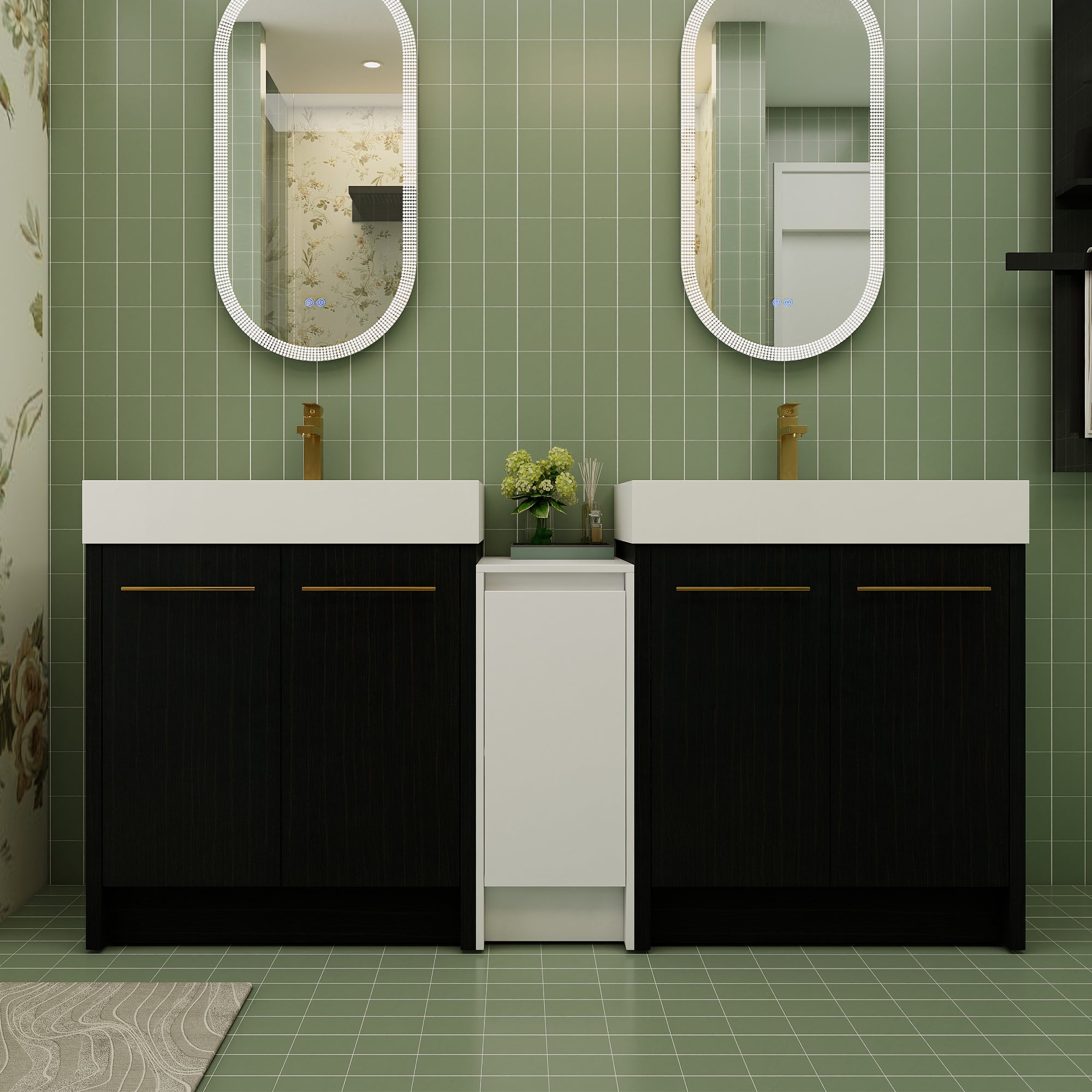72" Freestanding Bathroom Vanity with Sink & Cabinets