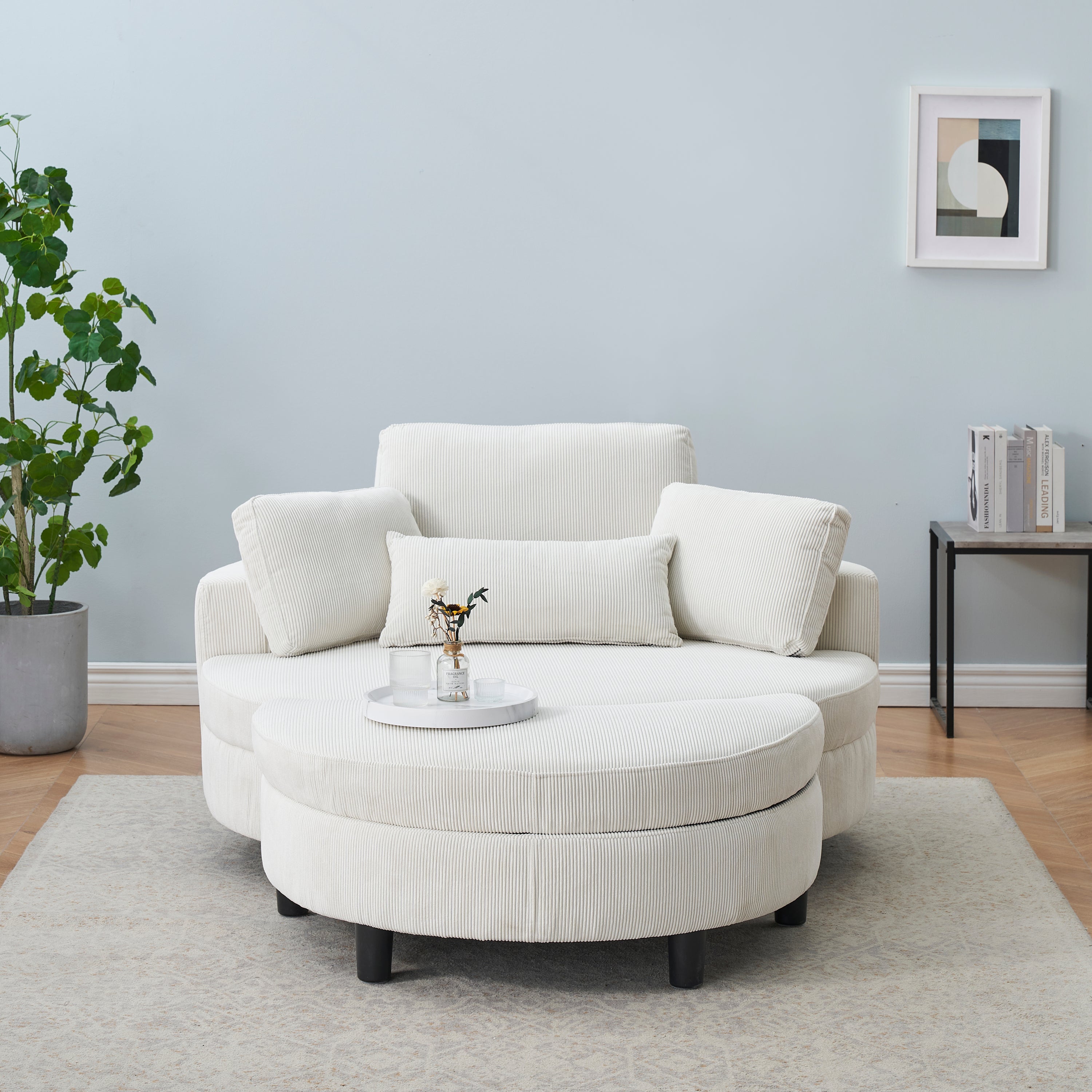 Beige Corduroy Sofa: Perfect for Small Spaces