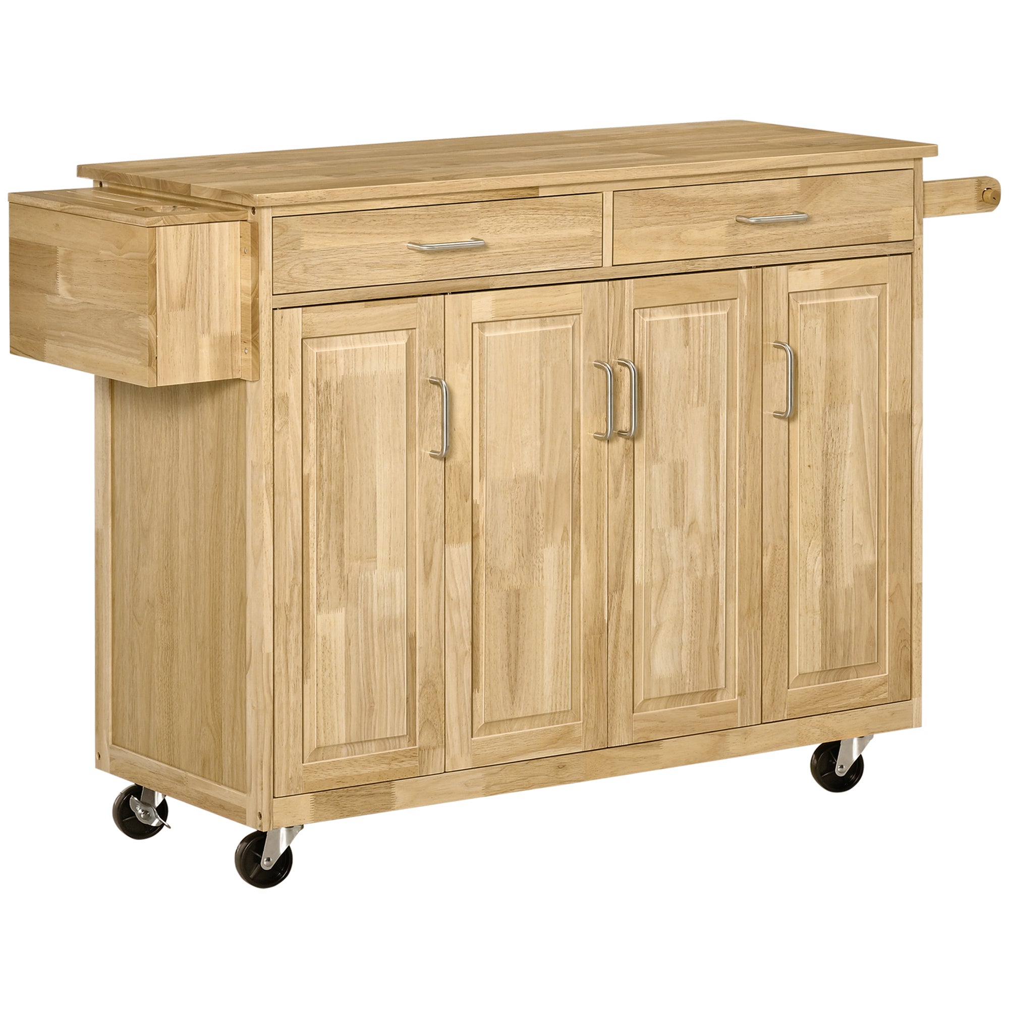 Rolling Kitchen Island Cart w/ Drawers & Storage | 54" Wide