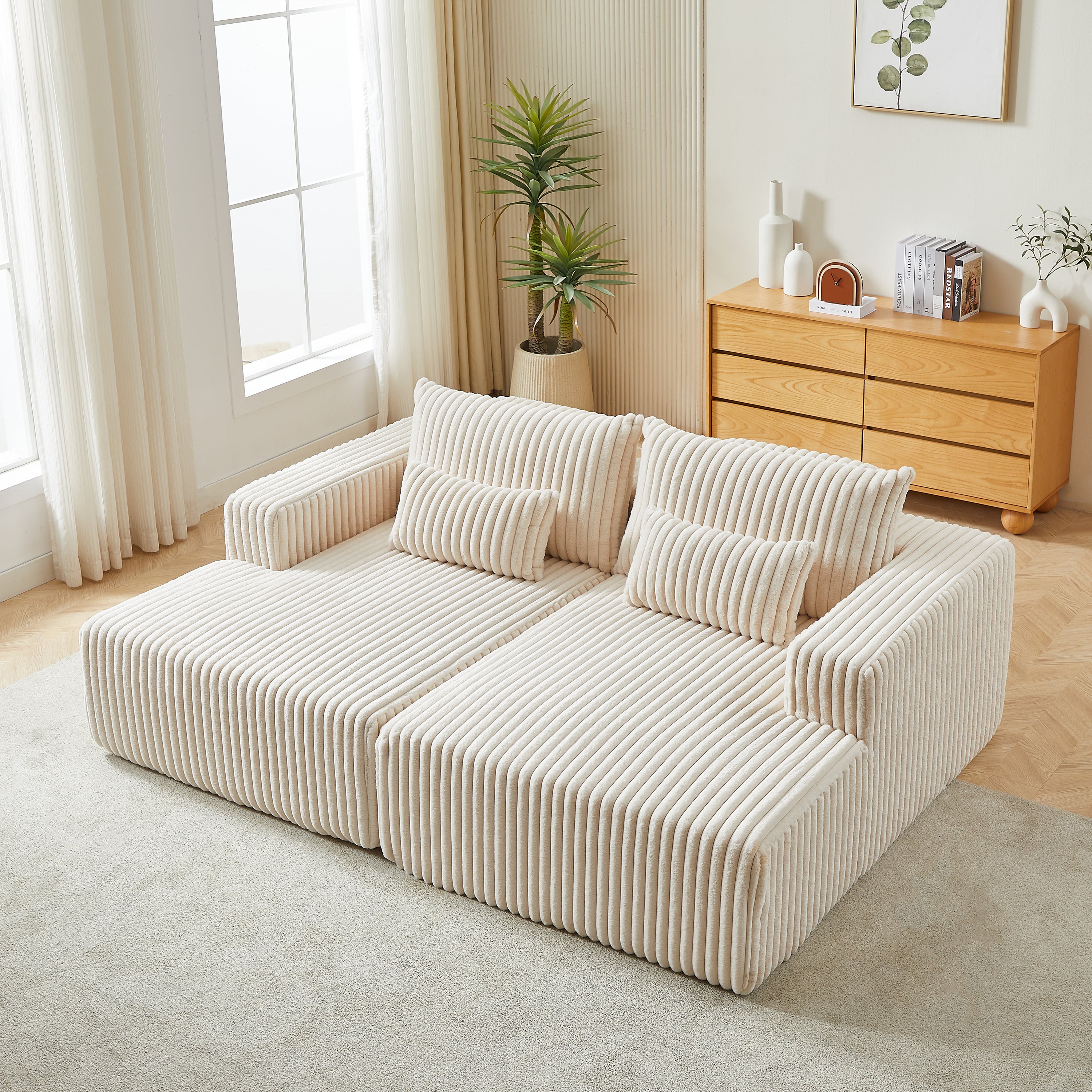 Cloud Plush Oversized Sectional Sofa Bed