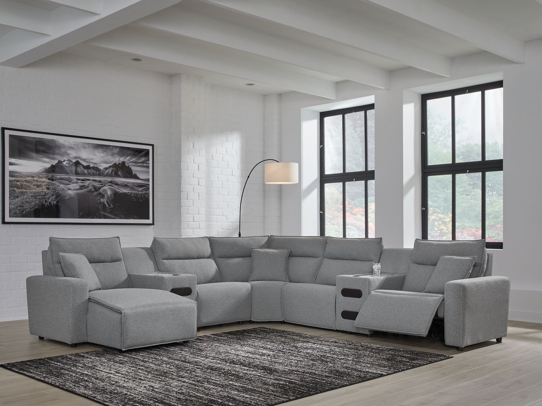 Modmax II - Reclining Sectional - Salt And Pepper