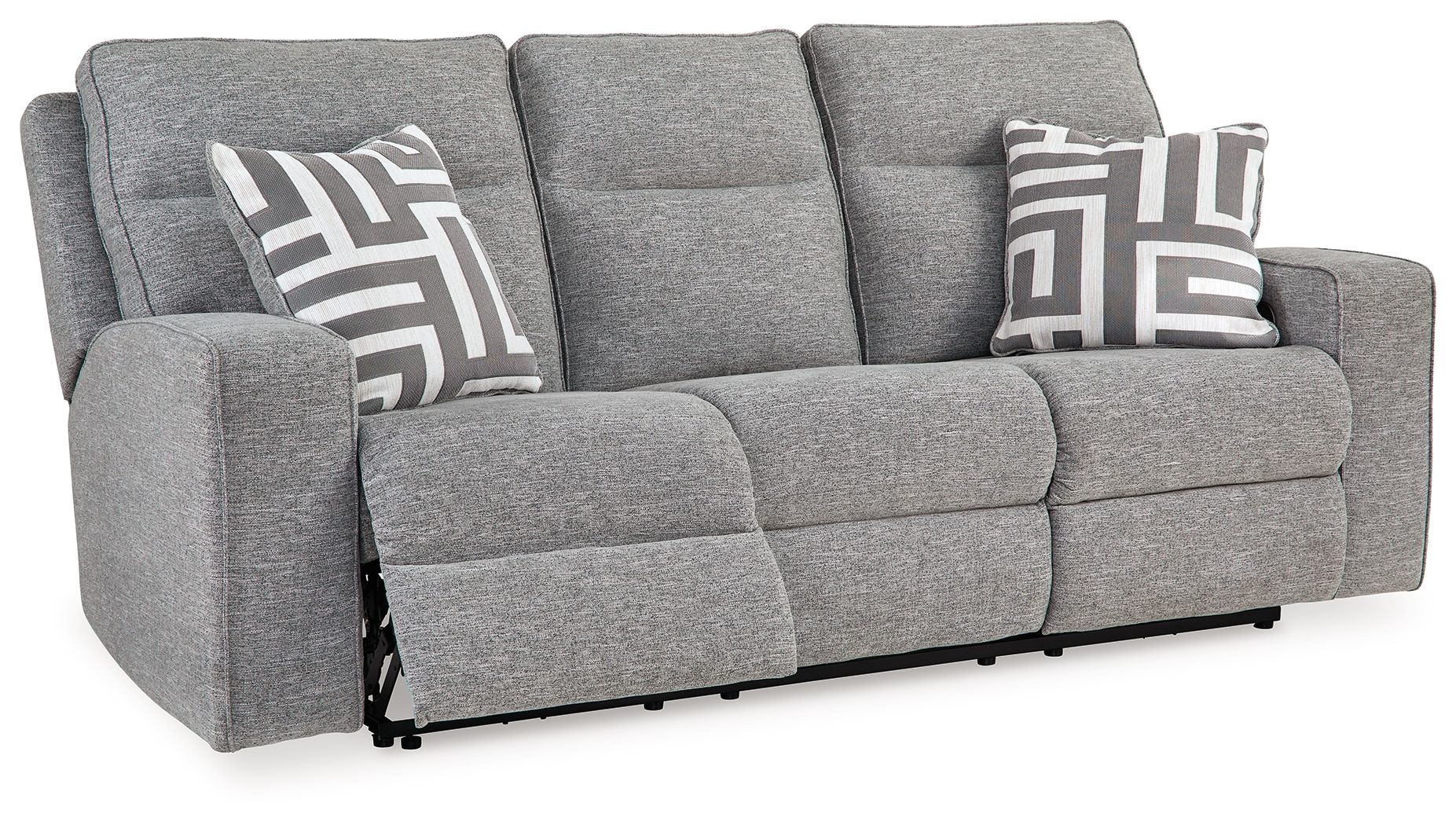 Biscoe - Power Reclining Sofa With Adj Headrest - Pewter