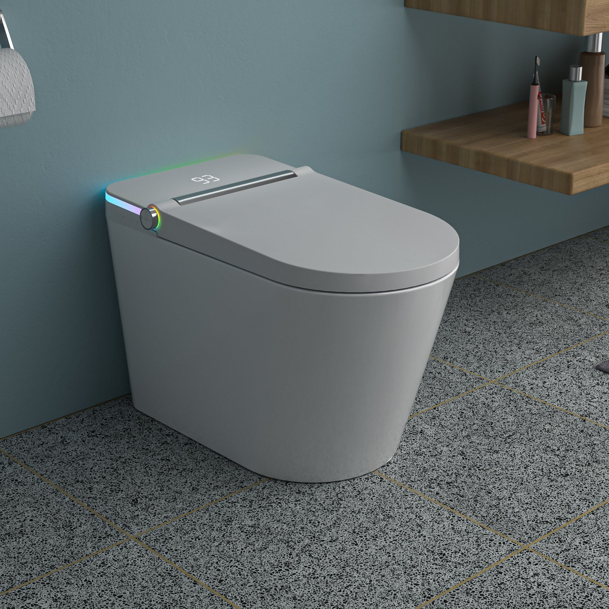 Smart Bidet Toilet: Heated Seat, Auto Open & Close