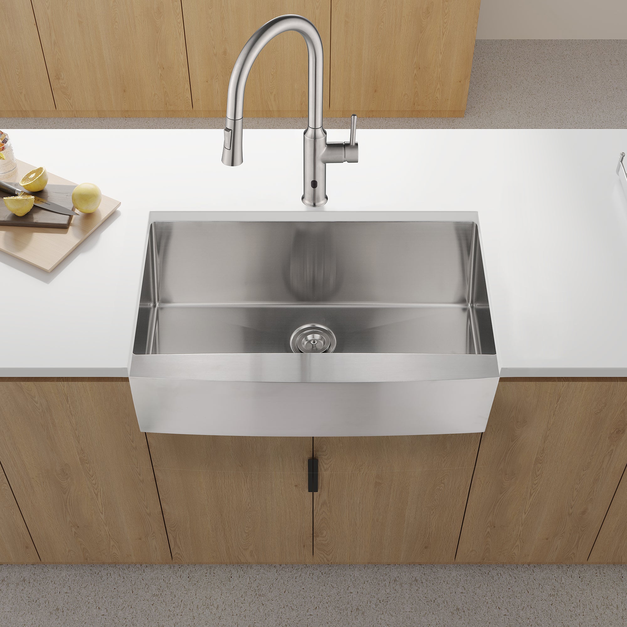 Farmhouse Apron Sink: 33x21x10" Stainless Steel