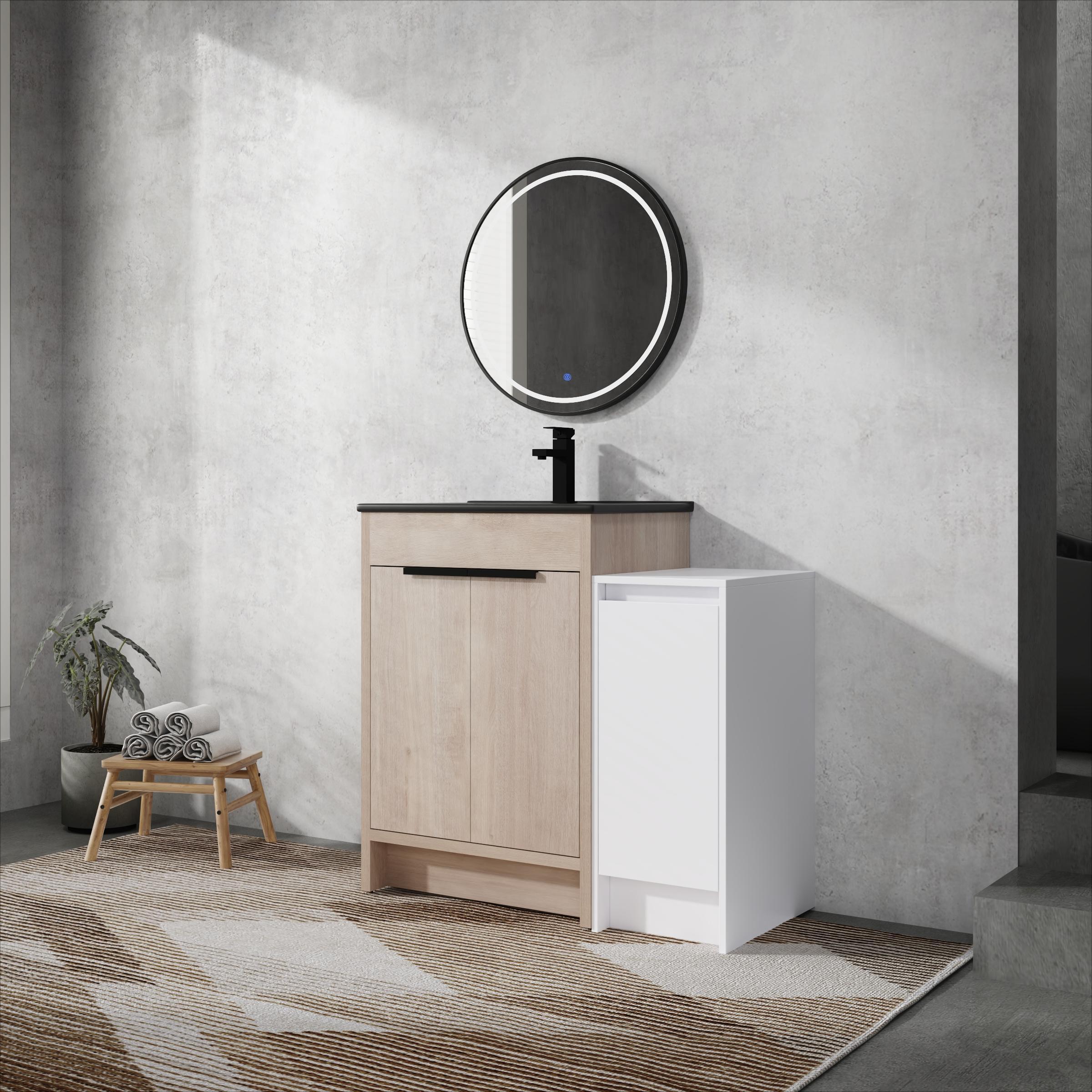 36" Black Vanity with Soft Close Doors & Cabinets