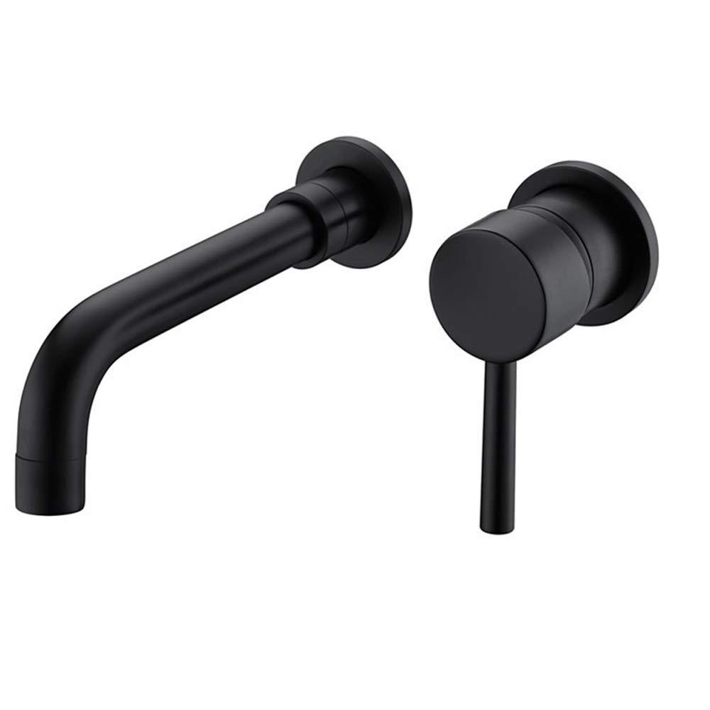 Matte Black Wall Mount Bathroom Faucet