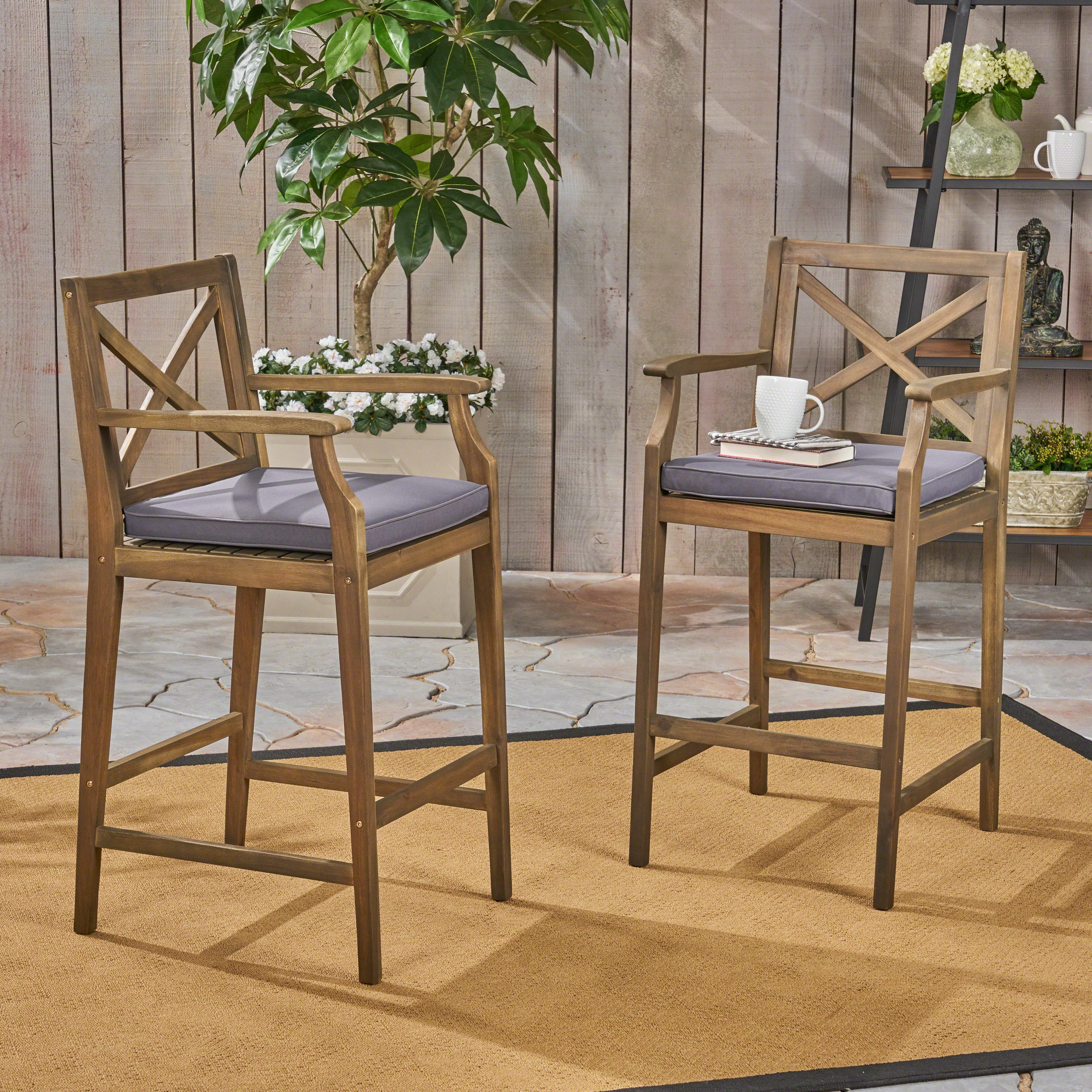 Perla Barstool: Outdoor Patio High-Top Seating | Weather-Resistant