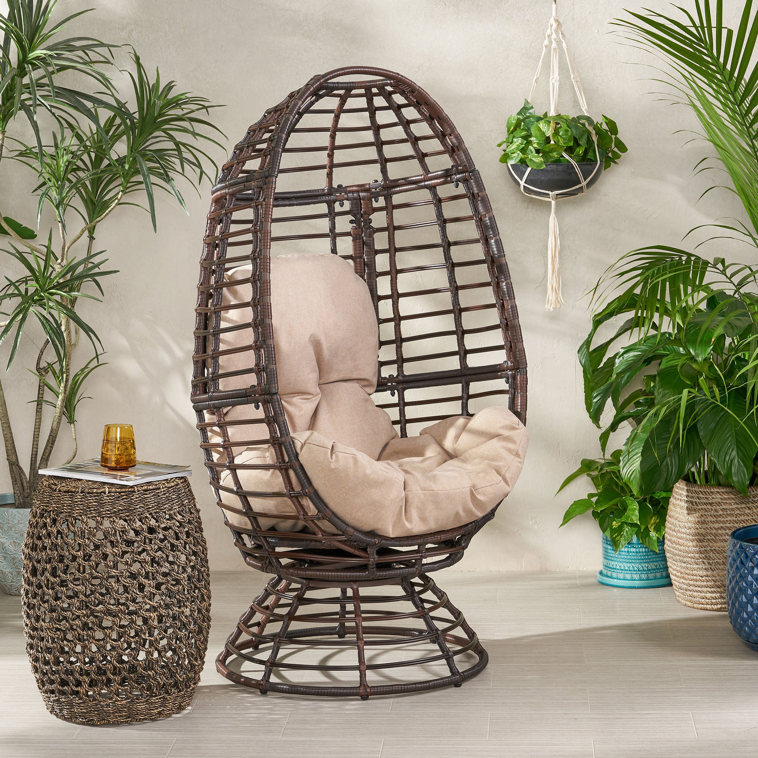Robertson Swivel Egg Chair | Outdoor Patio Comfort & Style