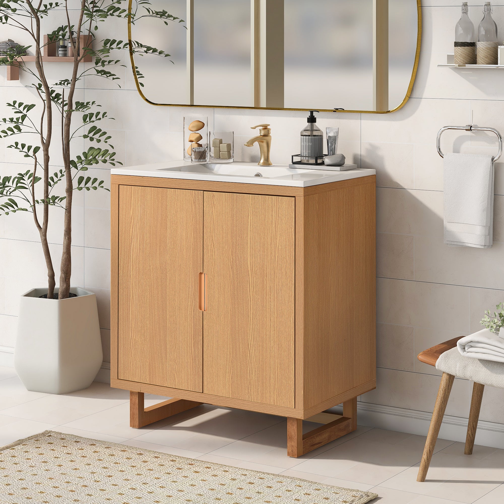 30" Bathroom Vanity Set w/ Sink & Storage