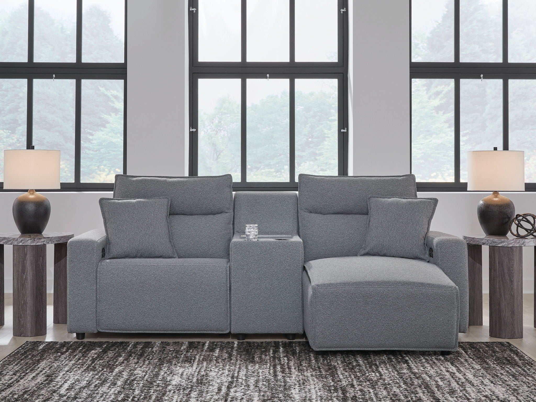 Modmax II - Reclining Sectional - Salt And Pepper