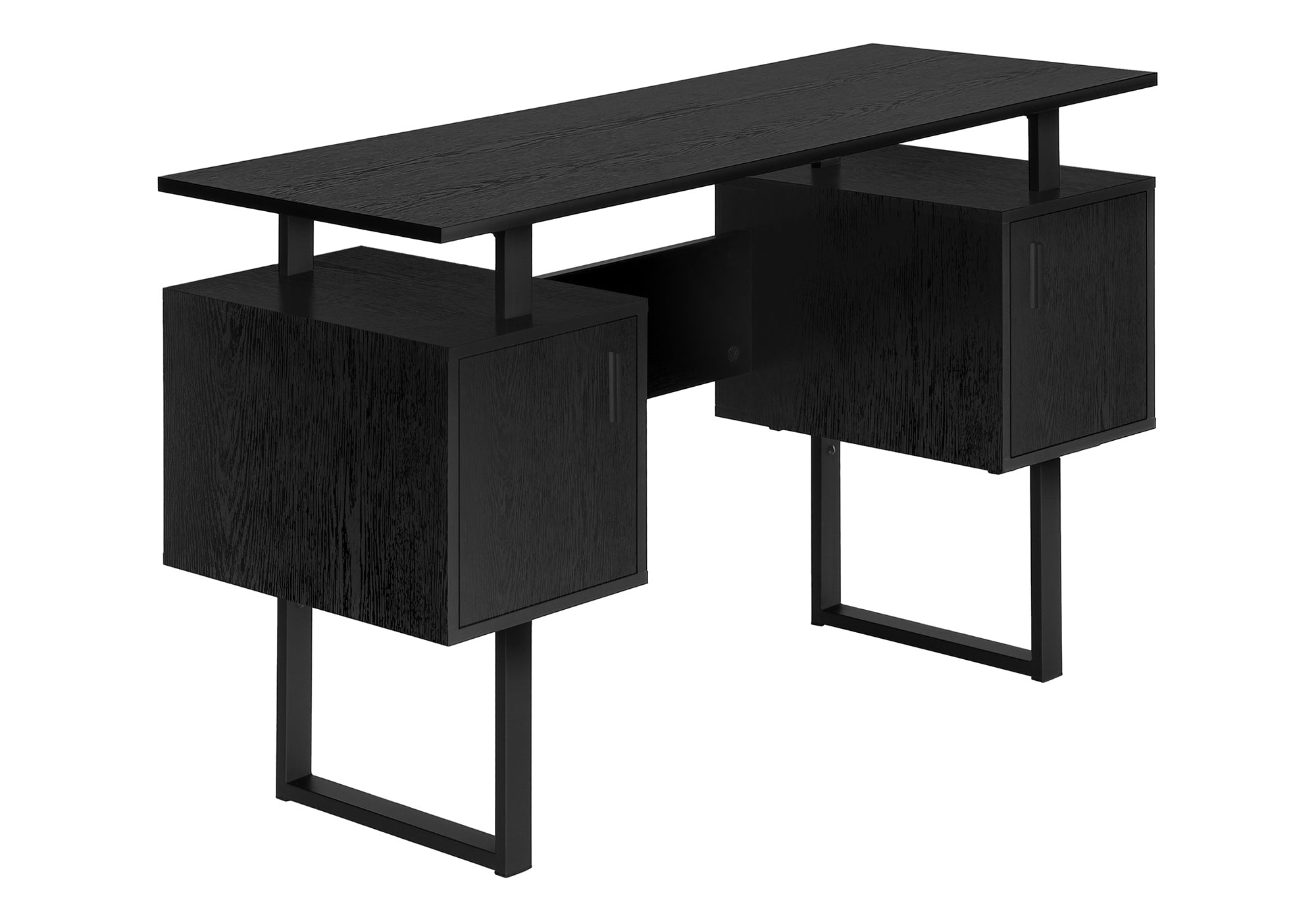 Modern Black Computer Desk | Home Office Workstation | 48"