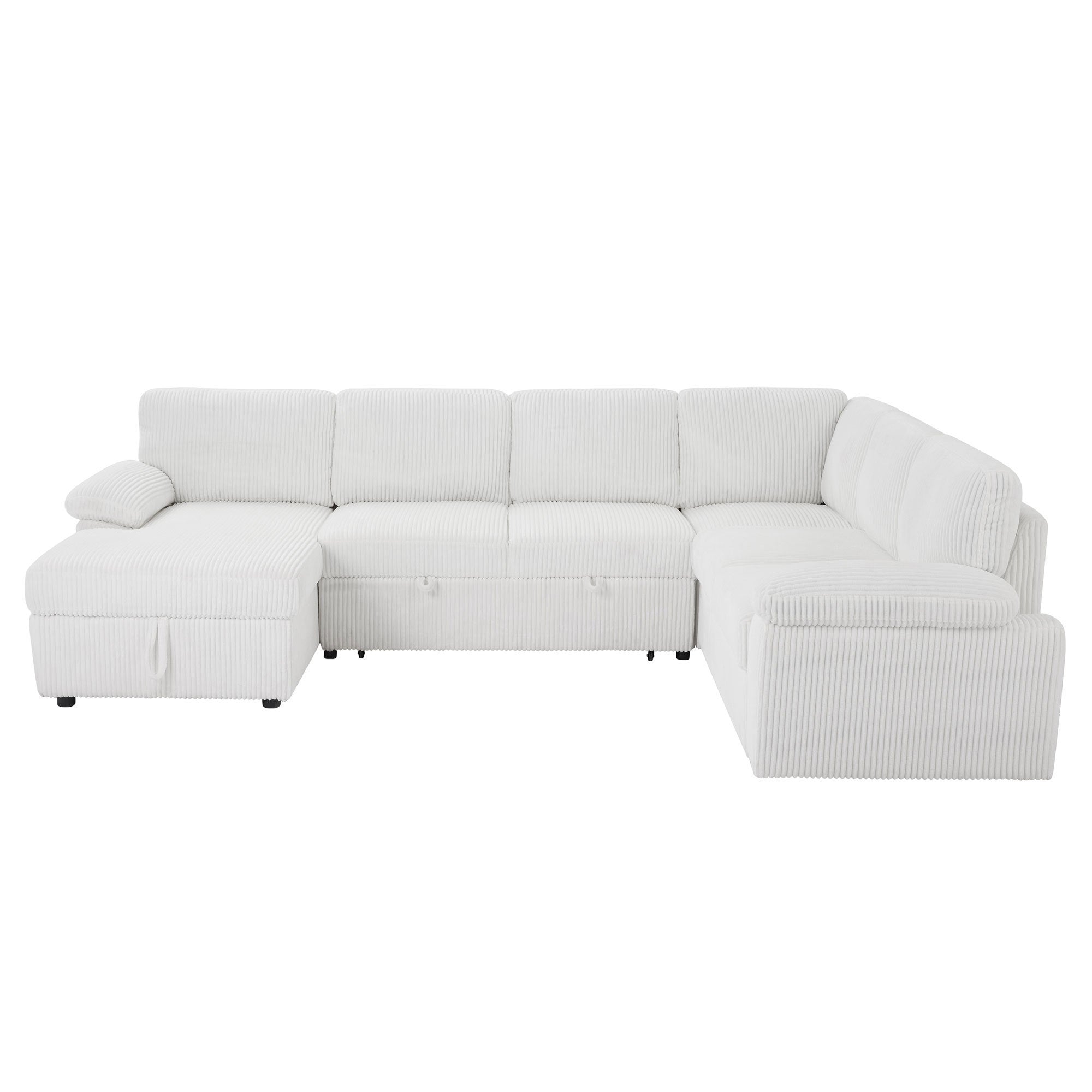 Oversized Modular Sectional Sofa, Corduroy Couch, L/U Shape