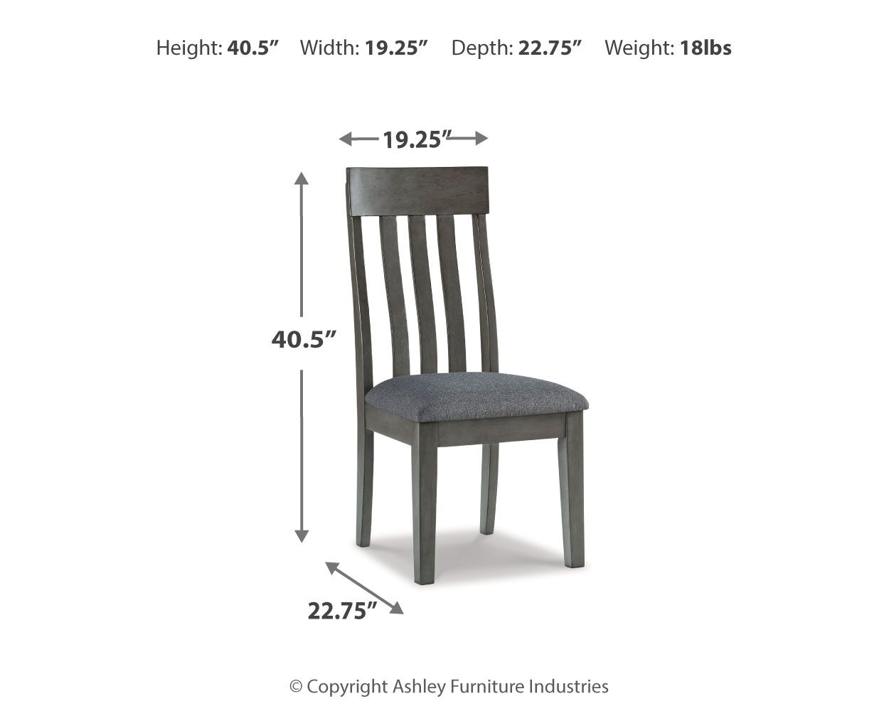 Hallanden - Dining UPH Side Chair (Set of 2) - Black / Gray