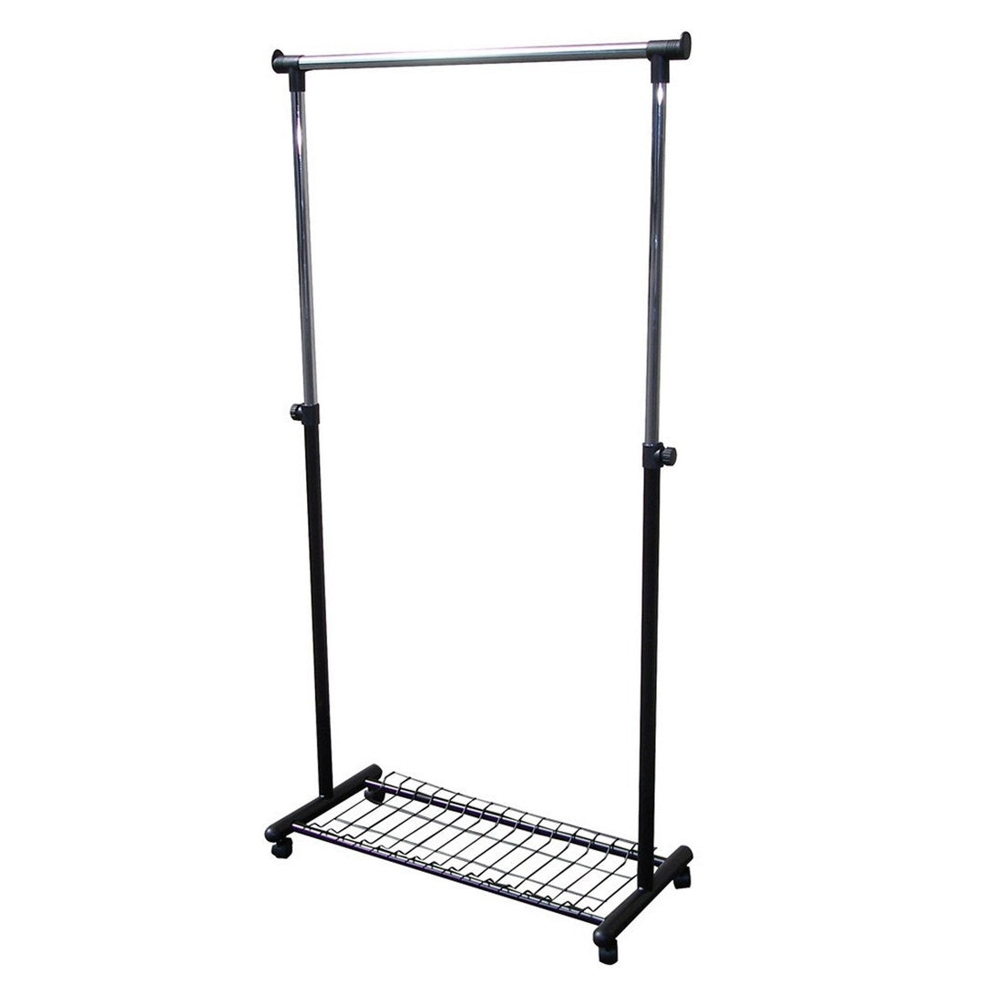 66" Metal Coat Rack, Black Finish