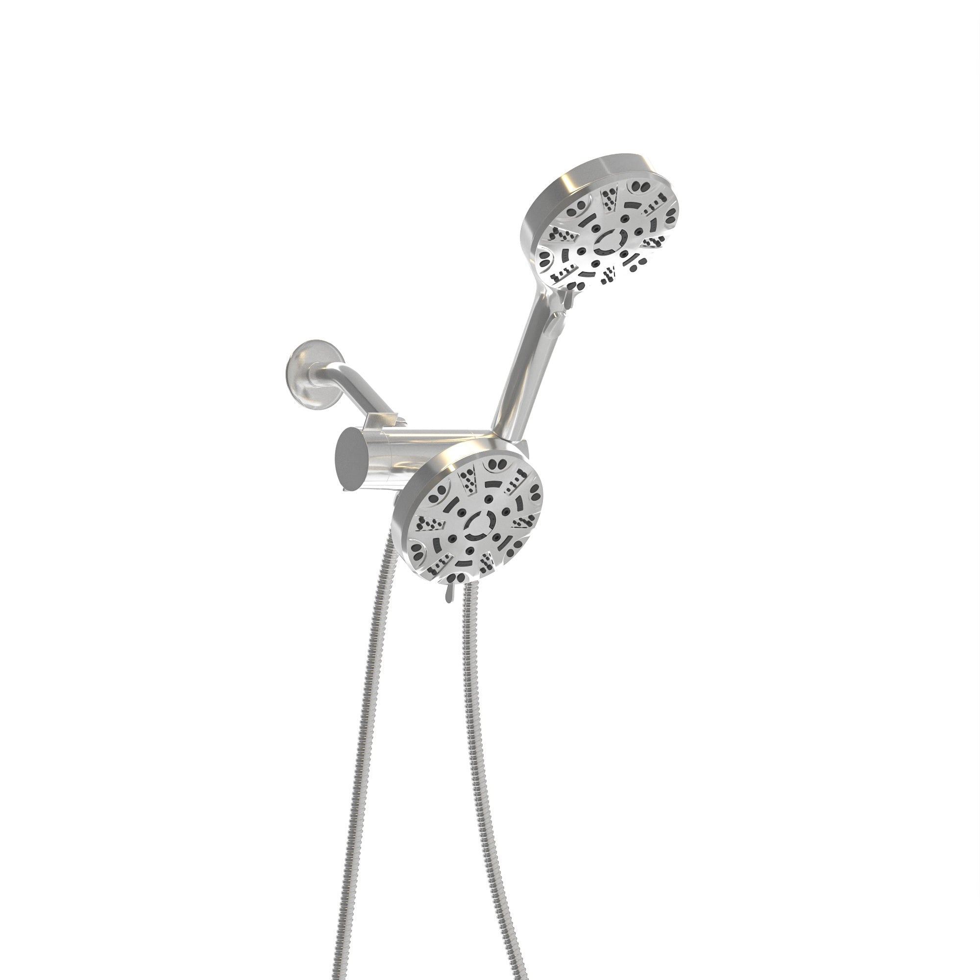 Dual Shower Head System: 4.7" Rain & 8-Function Handheld