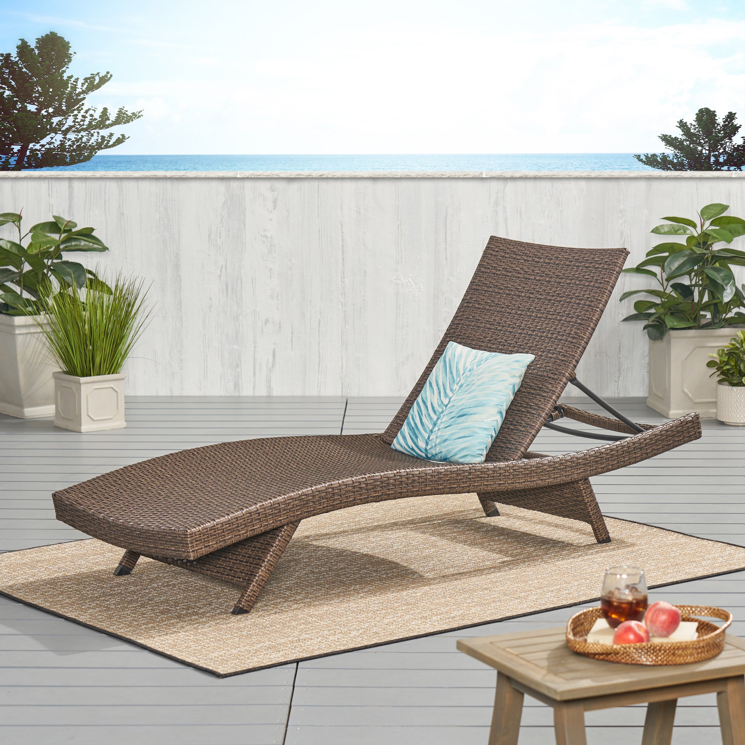 Salem PE Wicker Chaise Lounge | Patio Furniture