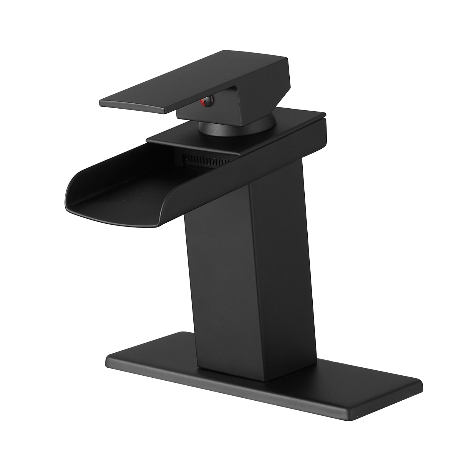 Black Waterfall Bathroom Sink Faucet (1/3 Hole)