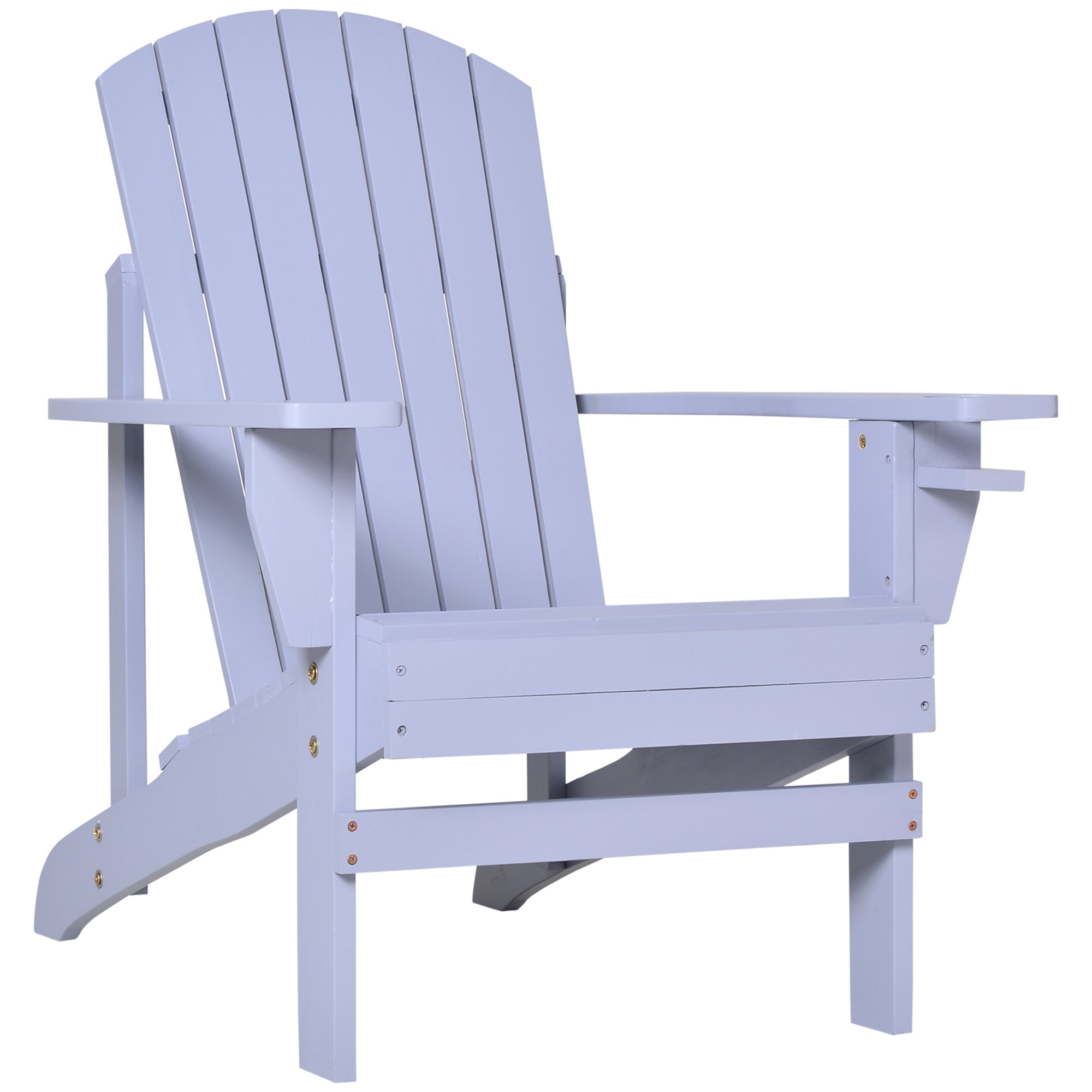 Gray Adirondack Chair: Weatherproof Outdoor Patio Lounge