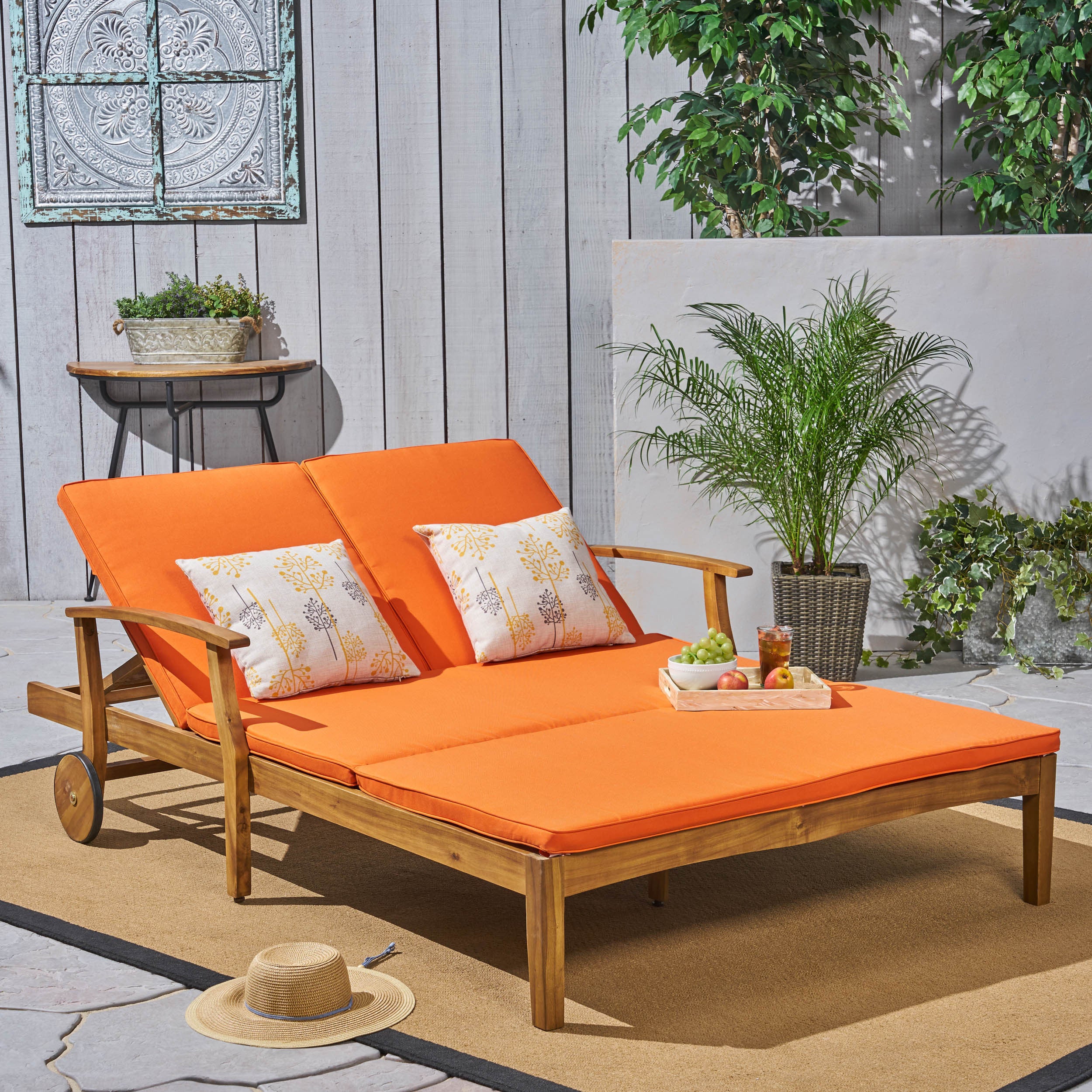 Perla Double Chaise Lounge | Patio Furniture