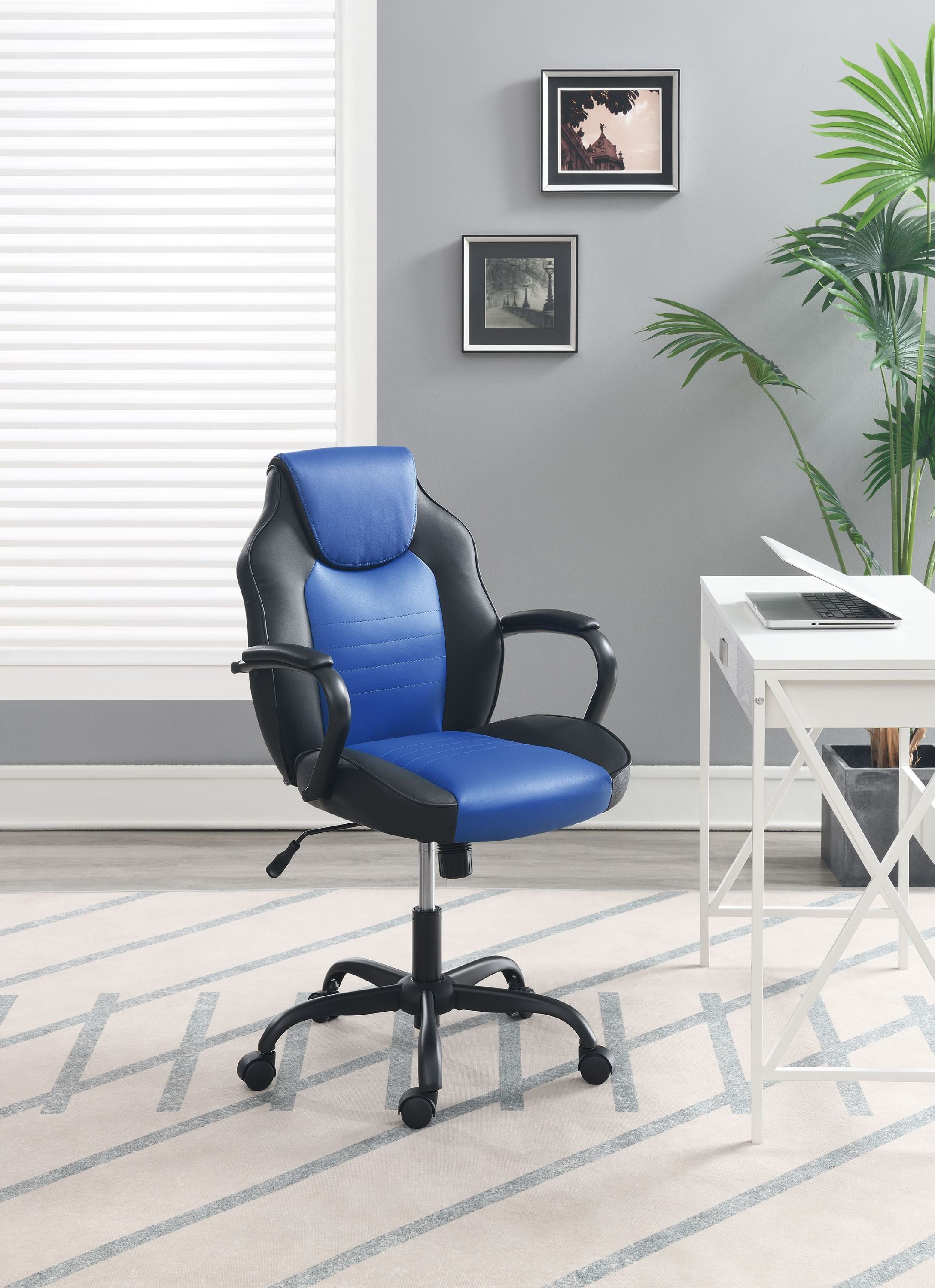 Black Faux Leather Office Chair | Ergonomic & Adjustable