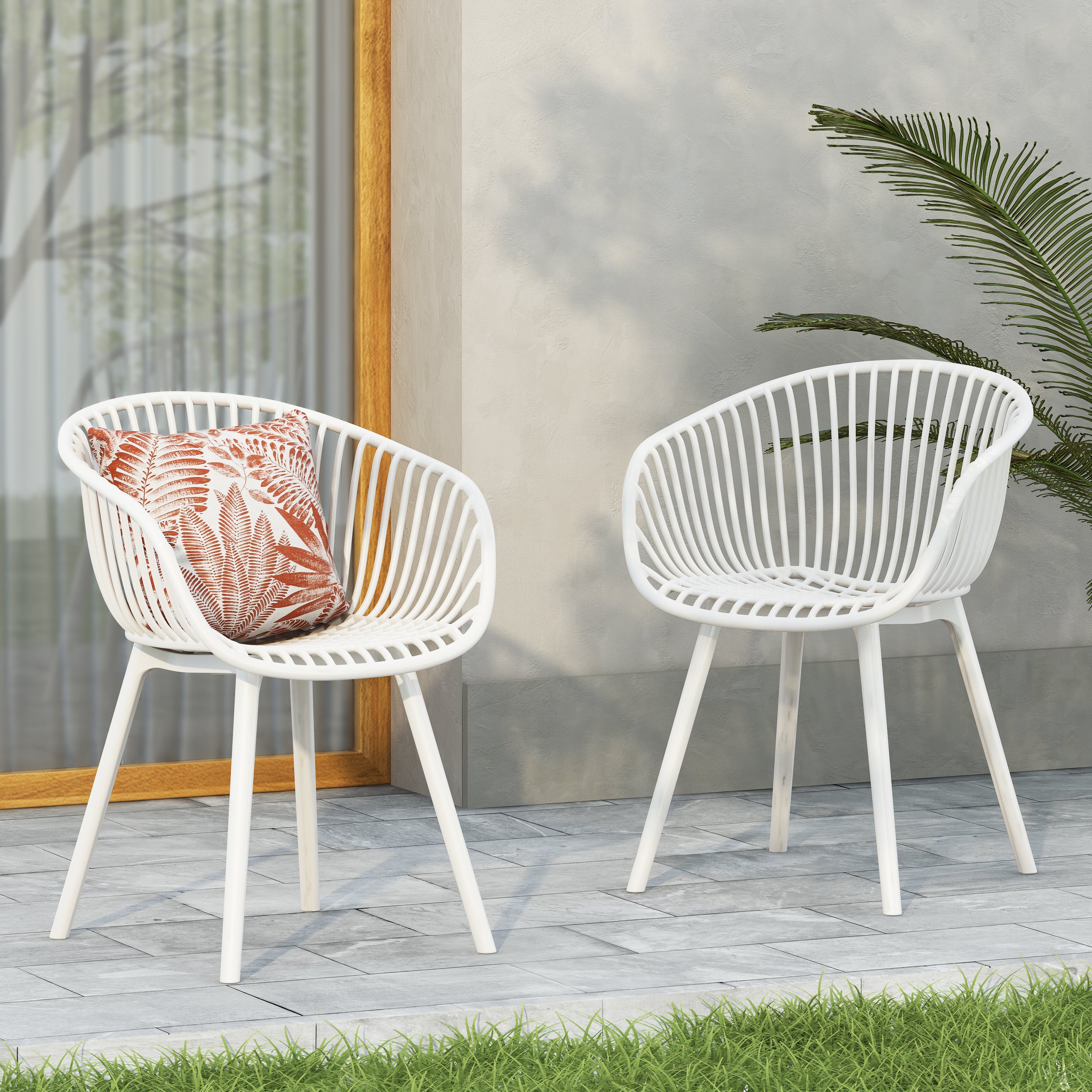 Mykonos Patio Chairs (Set of 2) - Outdoor Garden & Balcony Seating