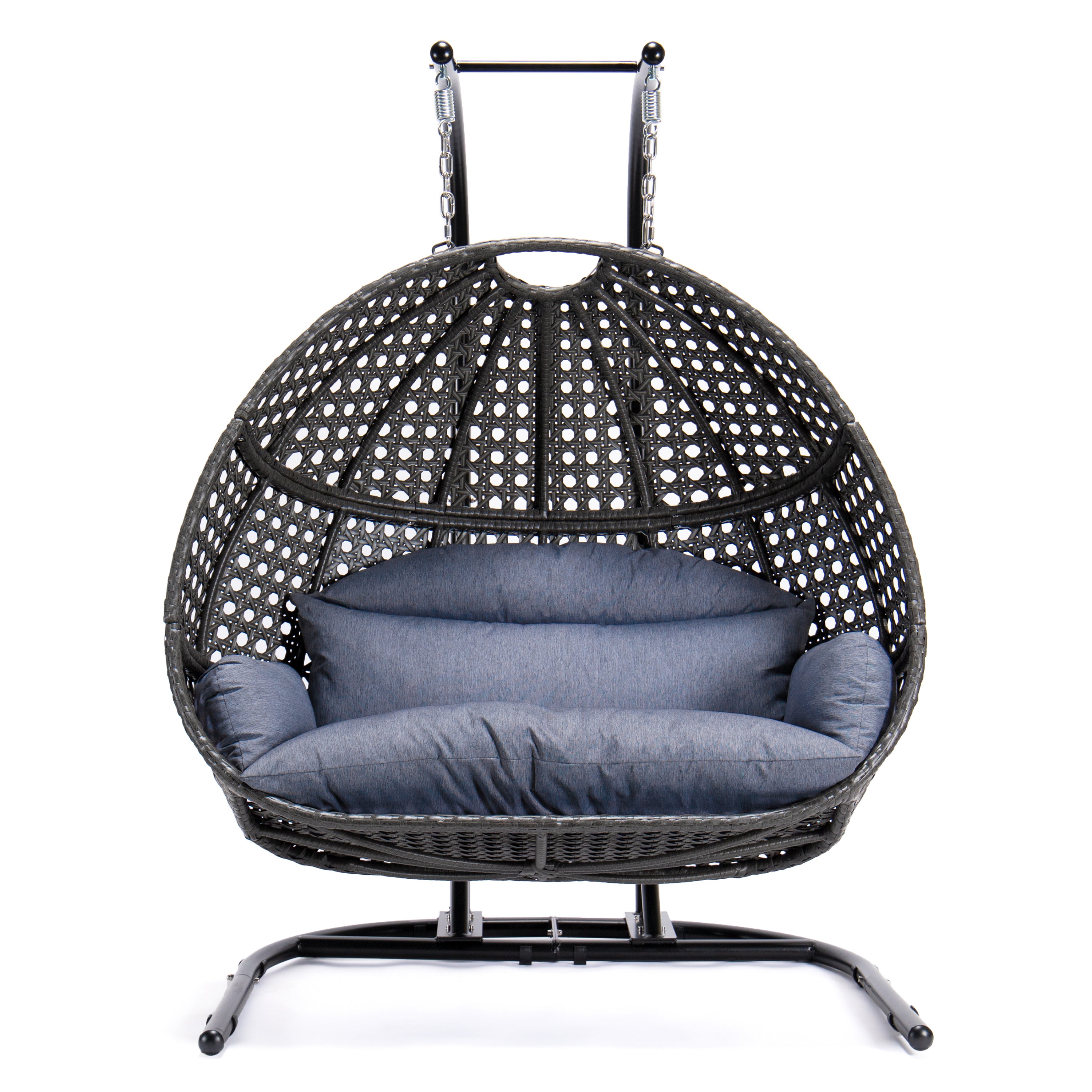 Double Hanging Swing Chair w/Stand & Cushion