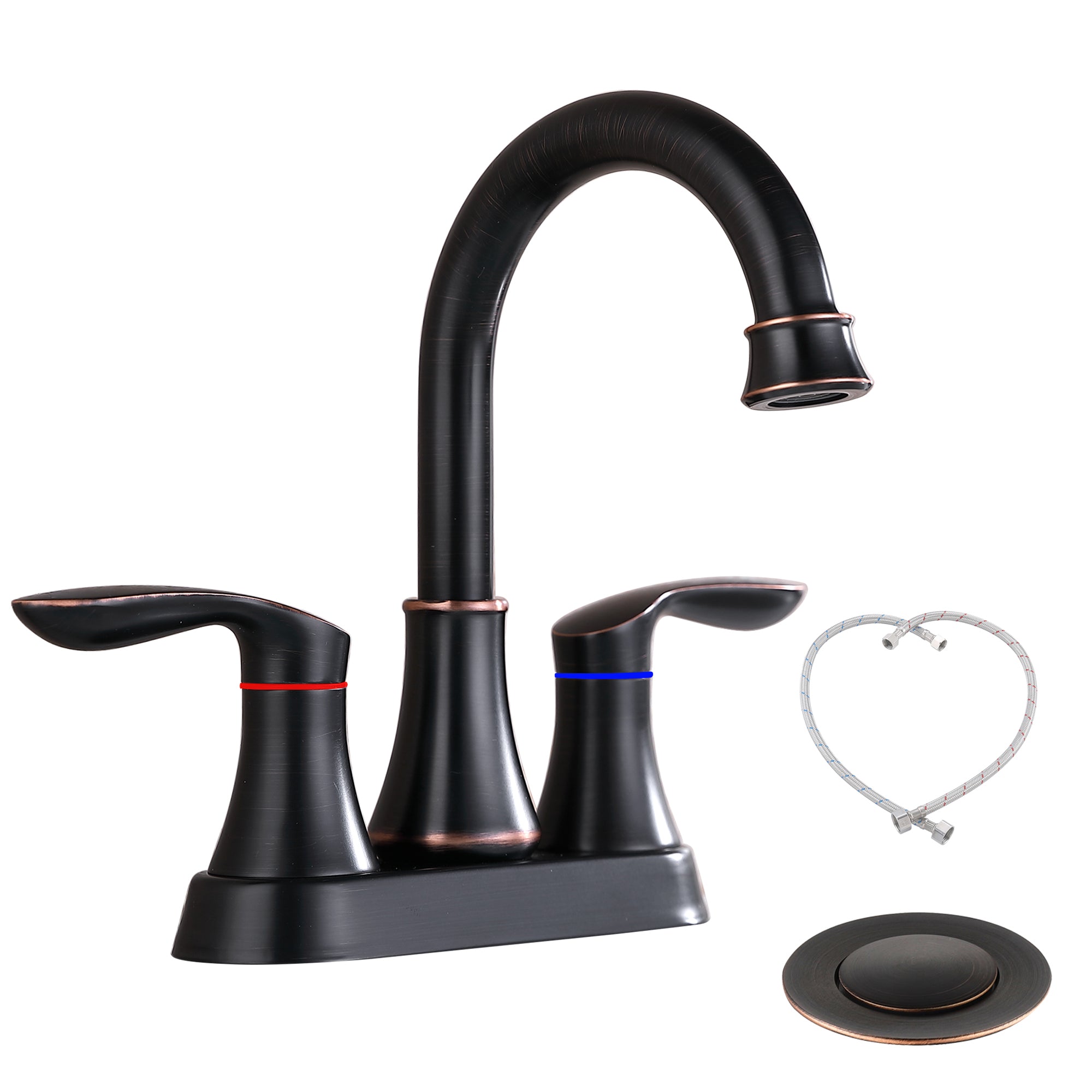 Oil Rubbed Bronze Bathroom Faucet w/ Pop-Up Drain