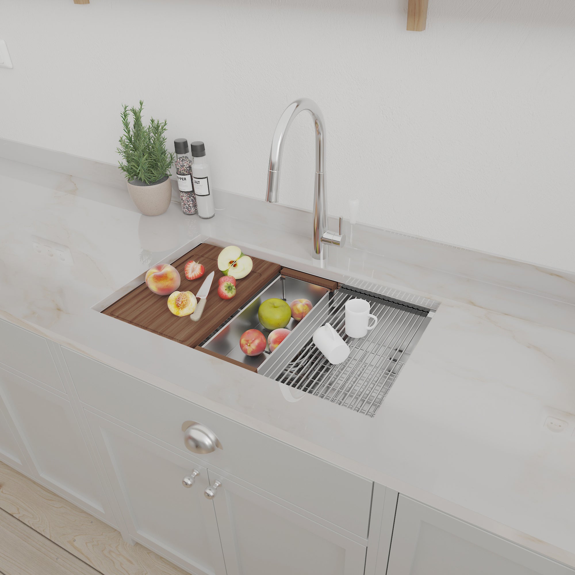 32x19" Stainless Steel Kitchen Sink - 18 Gauge