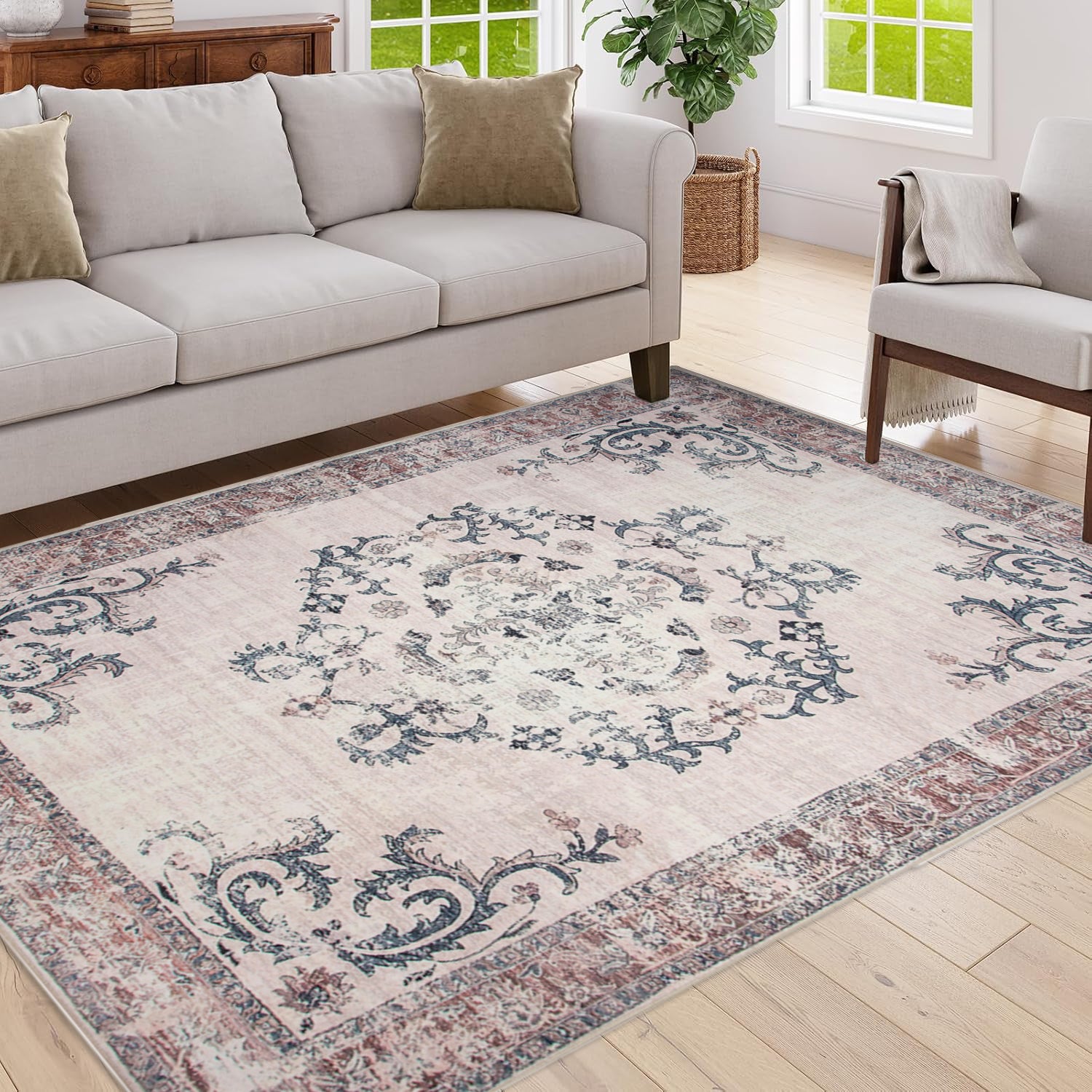 Bohemian Area Rug 5x7: Vintage Persian Style