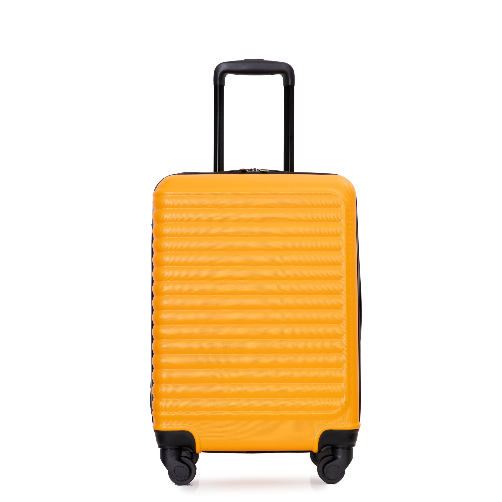 Lightweight Orange Carry-On Suitcase w/Spinner Wheels