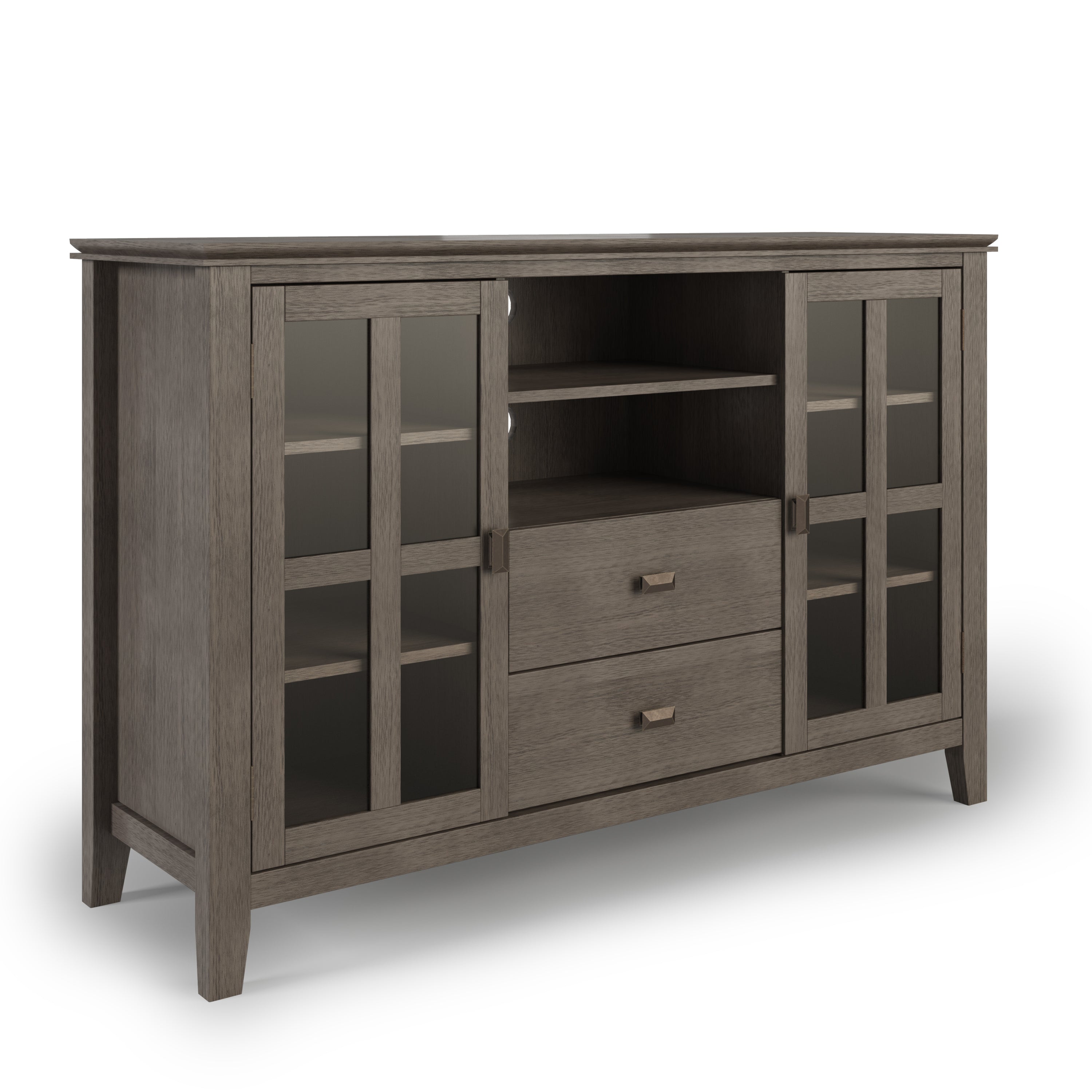 Tall TV Stand | Farmhouse Grey Media Console | Artisan