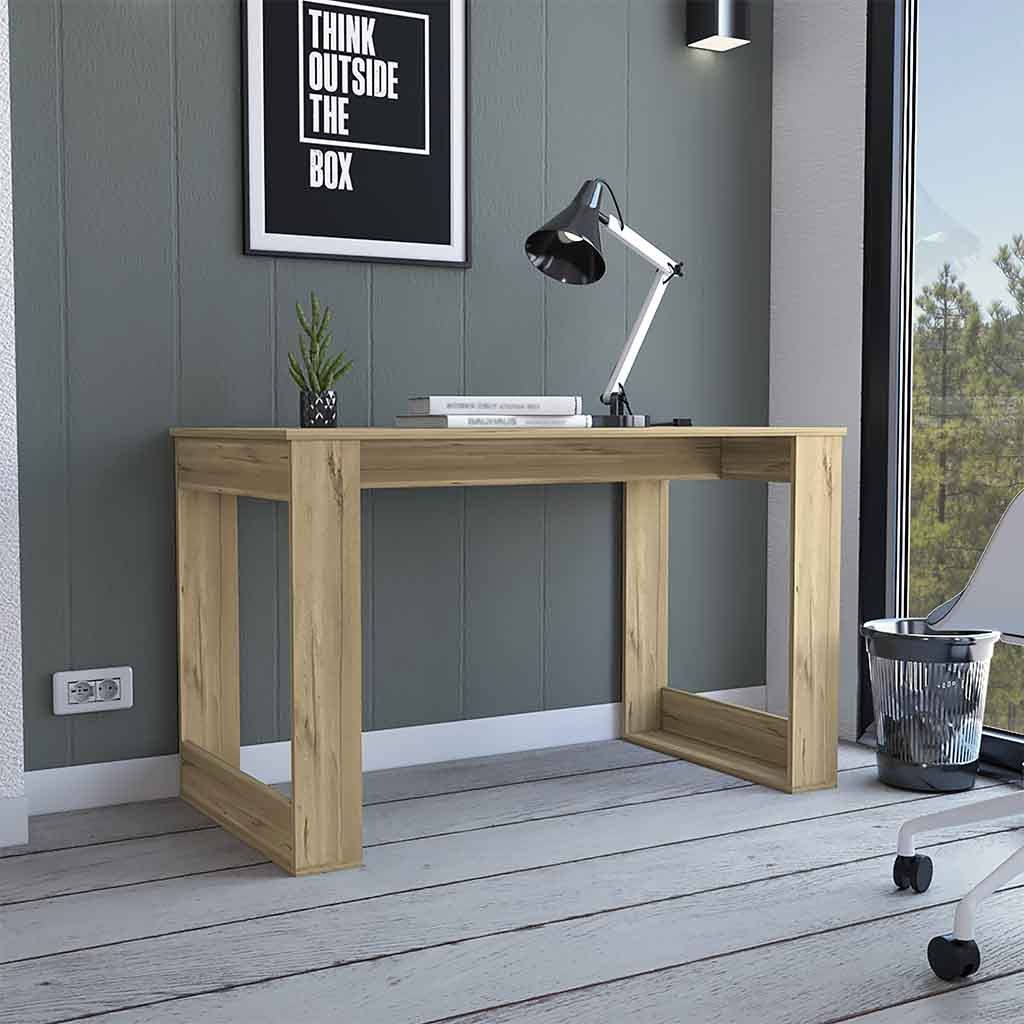 Albion Computer Desk, Light Oak, Ample Worksurface